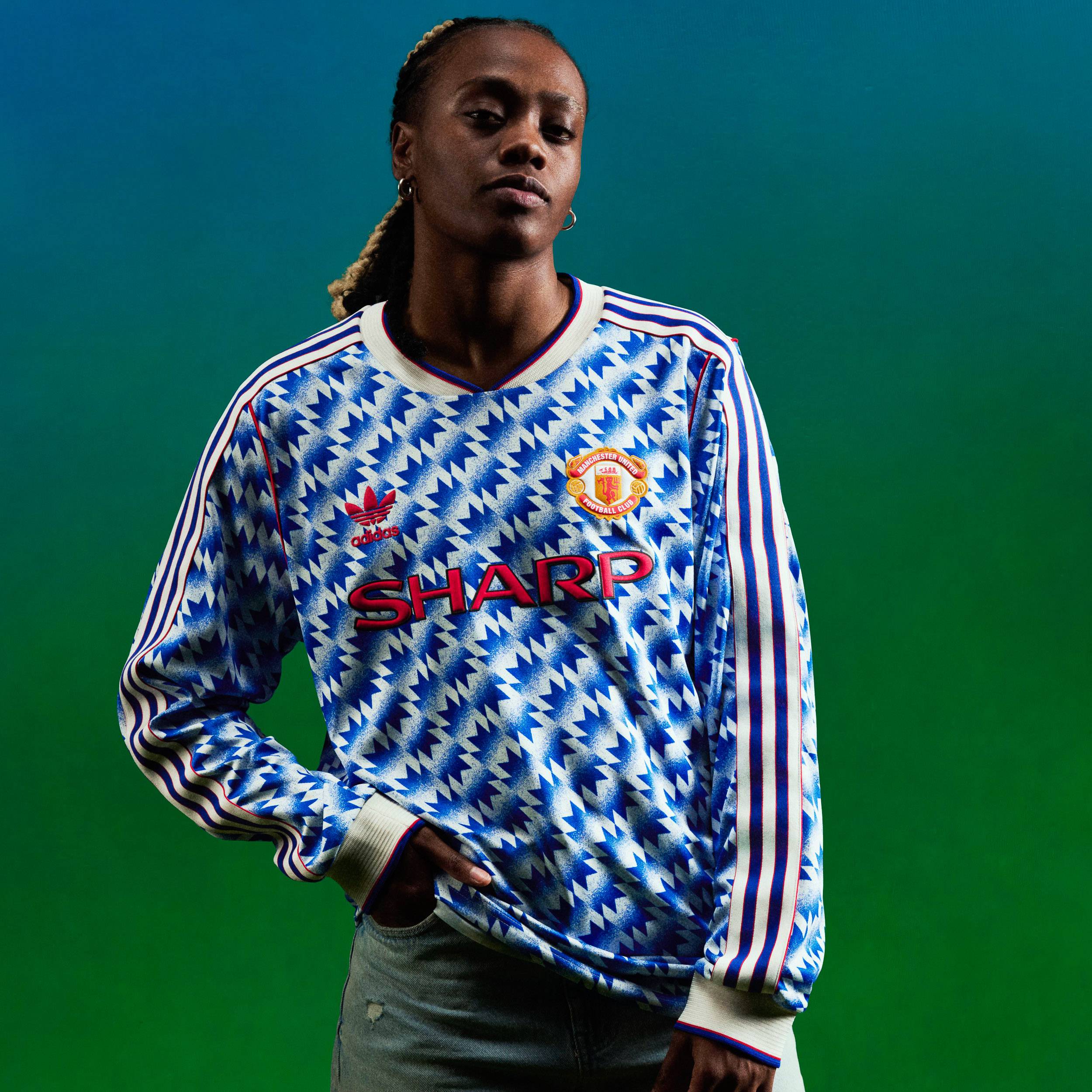 1990-92 Manchester United adidas Originals Reissue Away L/S Shirt