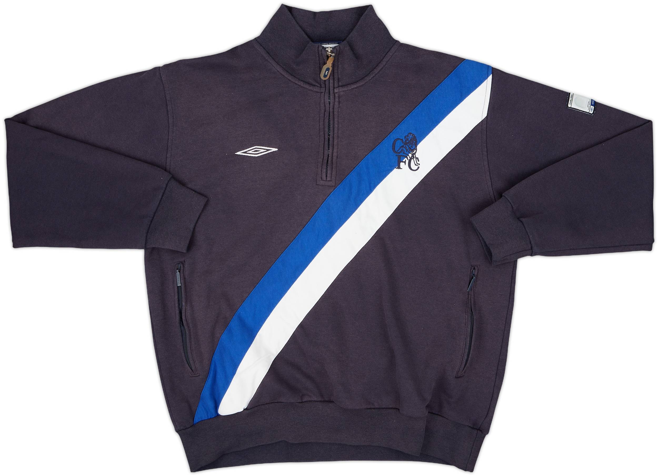 UMBRO × チェルシー 2004/05 スウェット 2004-05 Chelsea Umbro 1/4 Zip Fleece Top - 6/10 - (M)