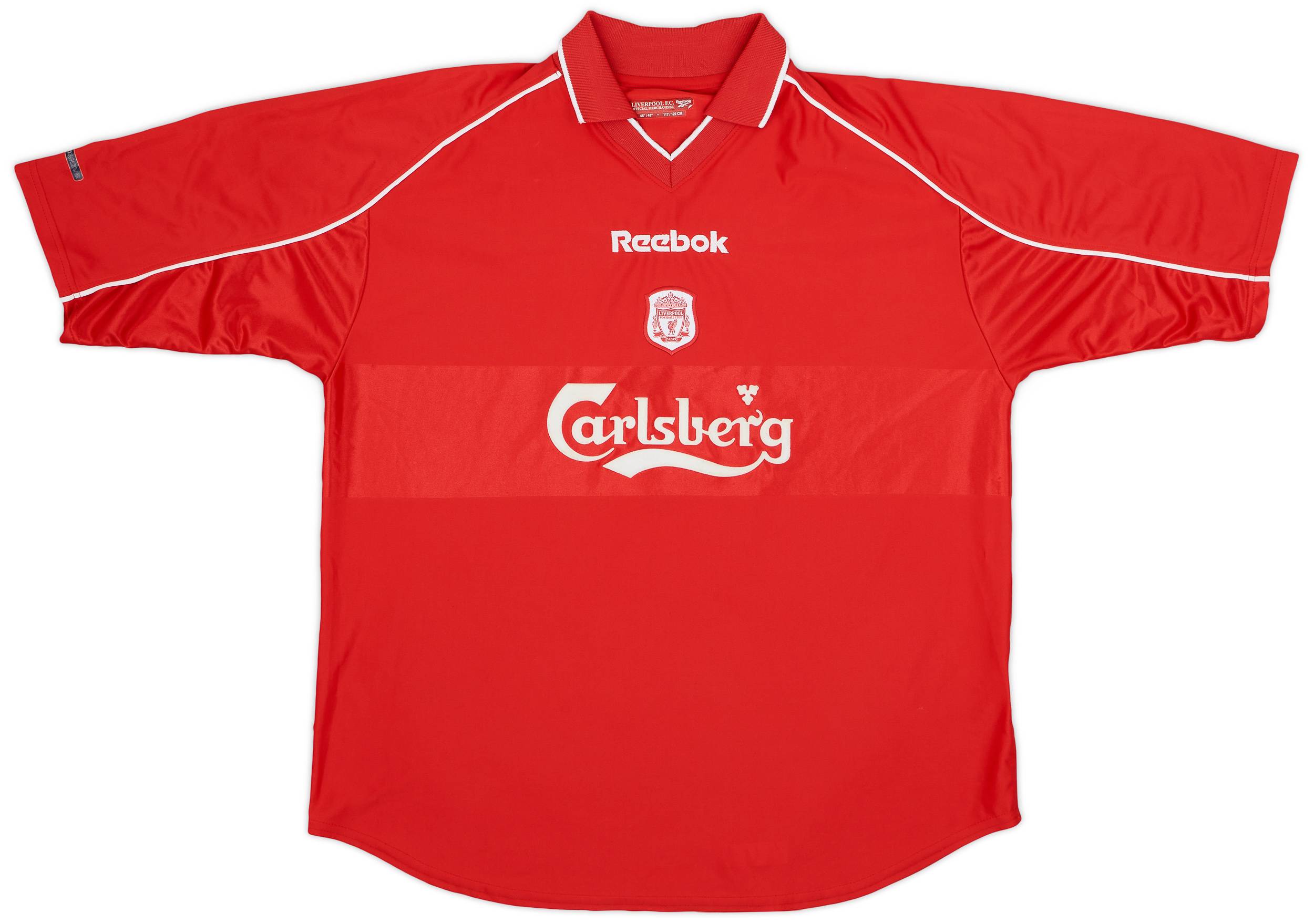 食品・日用品 半額ストア Liverpool 2000-02 Home (XL) - 7/10 - #17 Gerrard Shirt ウェア