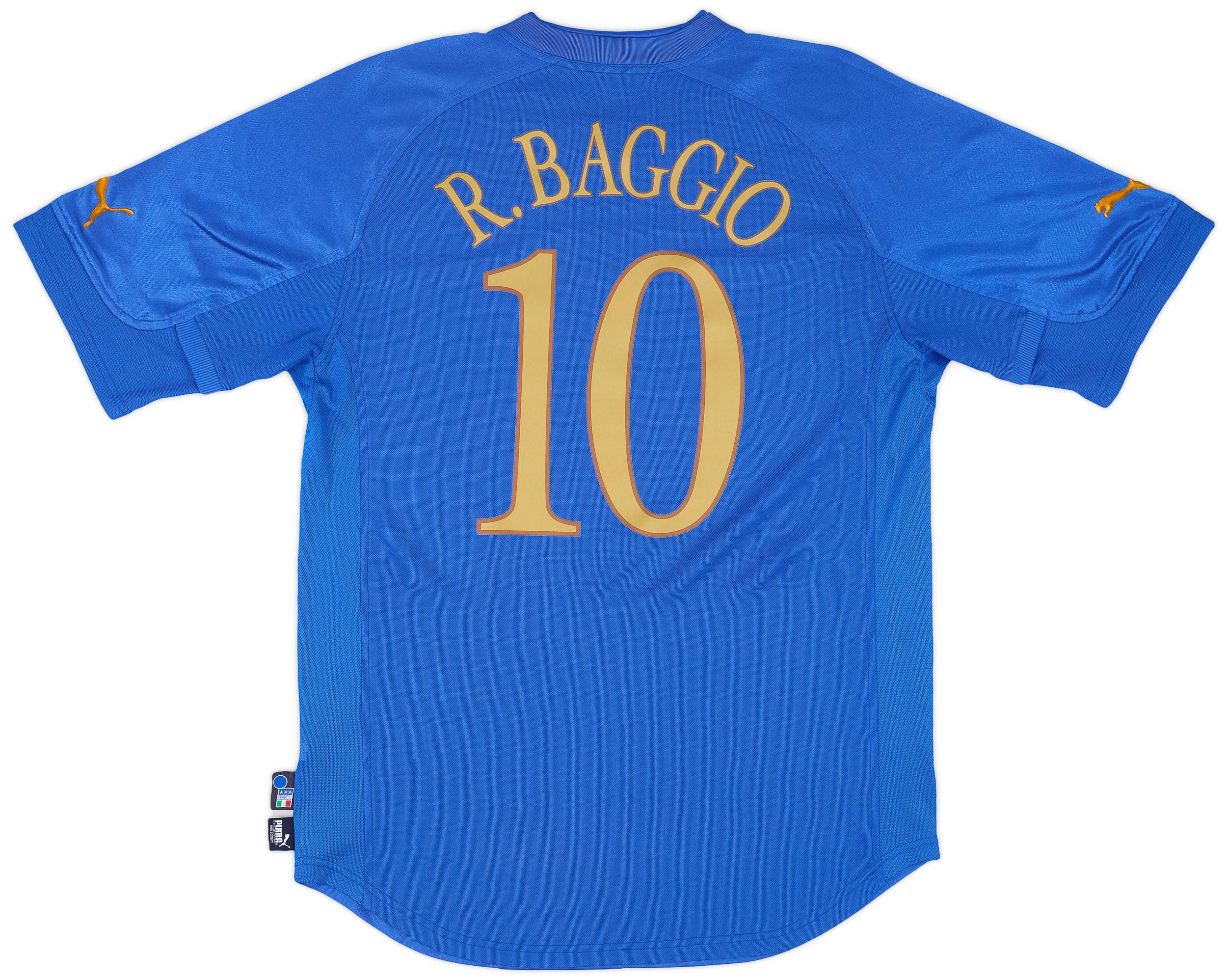 2003-2004 イタリア代表　#10 R.BAGGIO 2004-06 Italy Home Shirt Baggio #10 (XXL)
