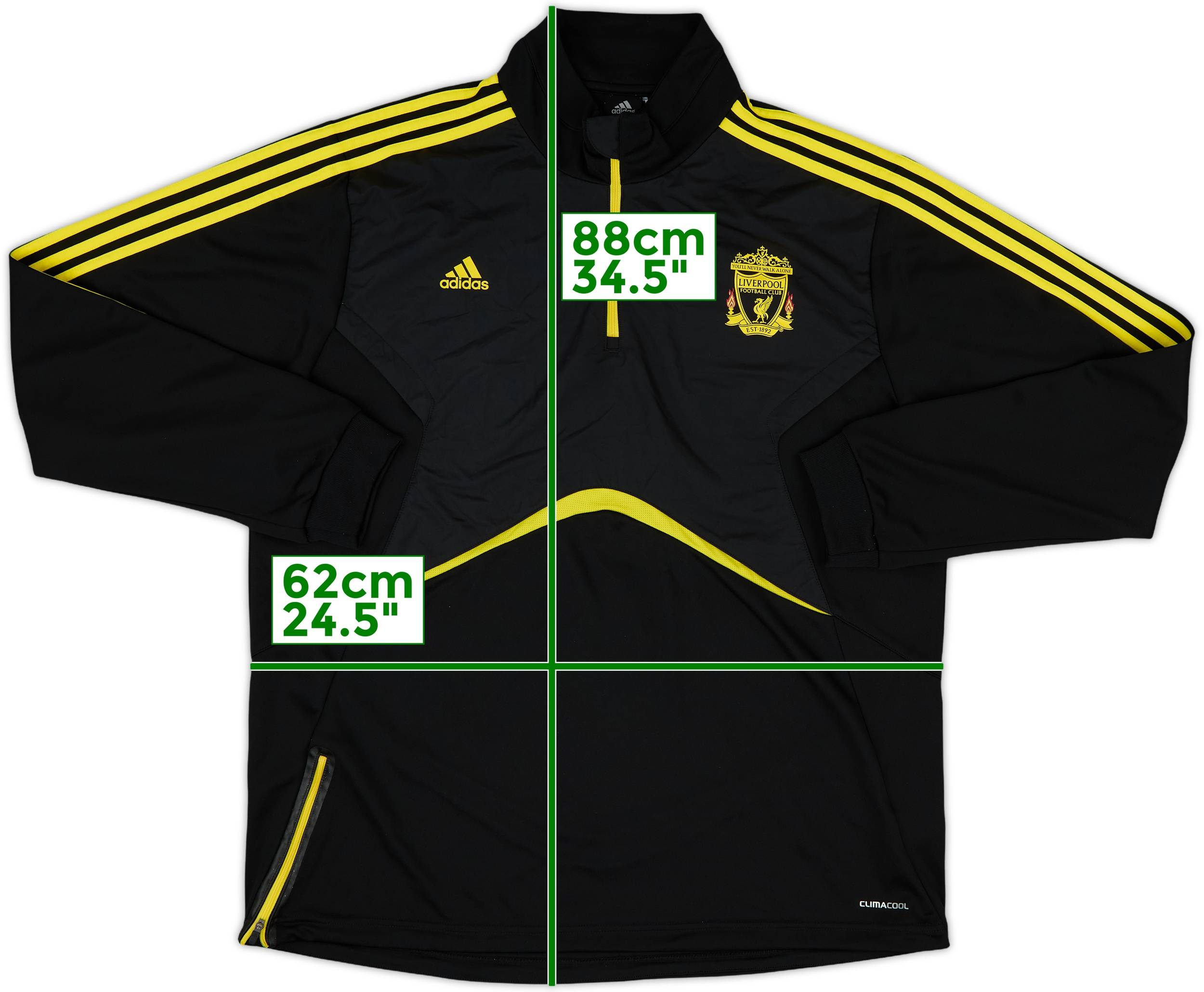 2010-11 Liverpool adidas 1/4 Zip Drill Top - 8/10 - (XXL)