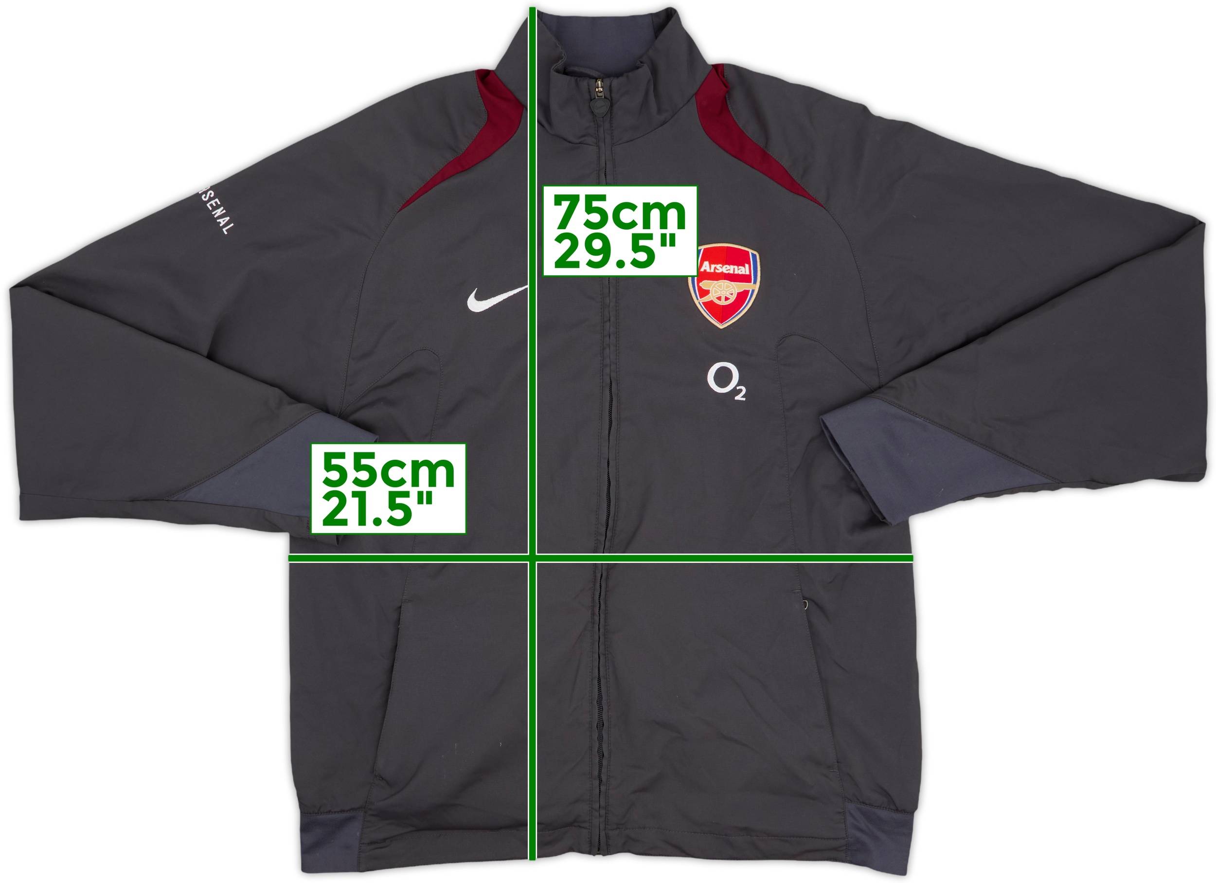 Nike Arsenal XL Red Full Zip Track Jacket. Victory Through