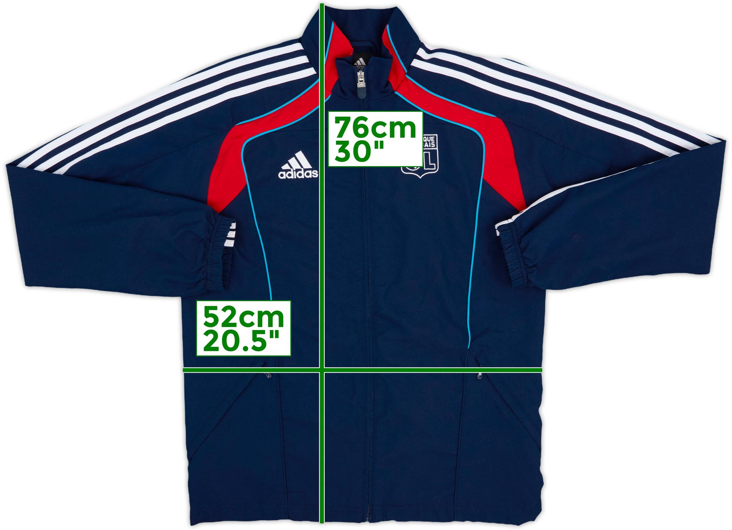 2010-11 Lyon adidas Track Jacket - 9/10 - (S/M)