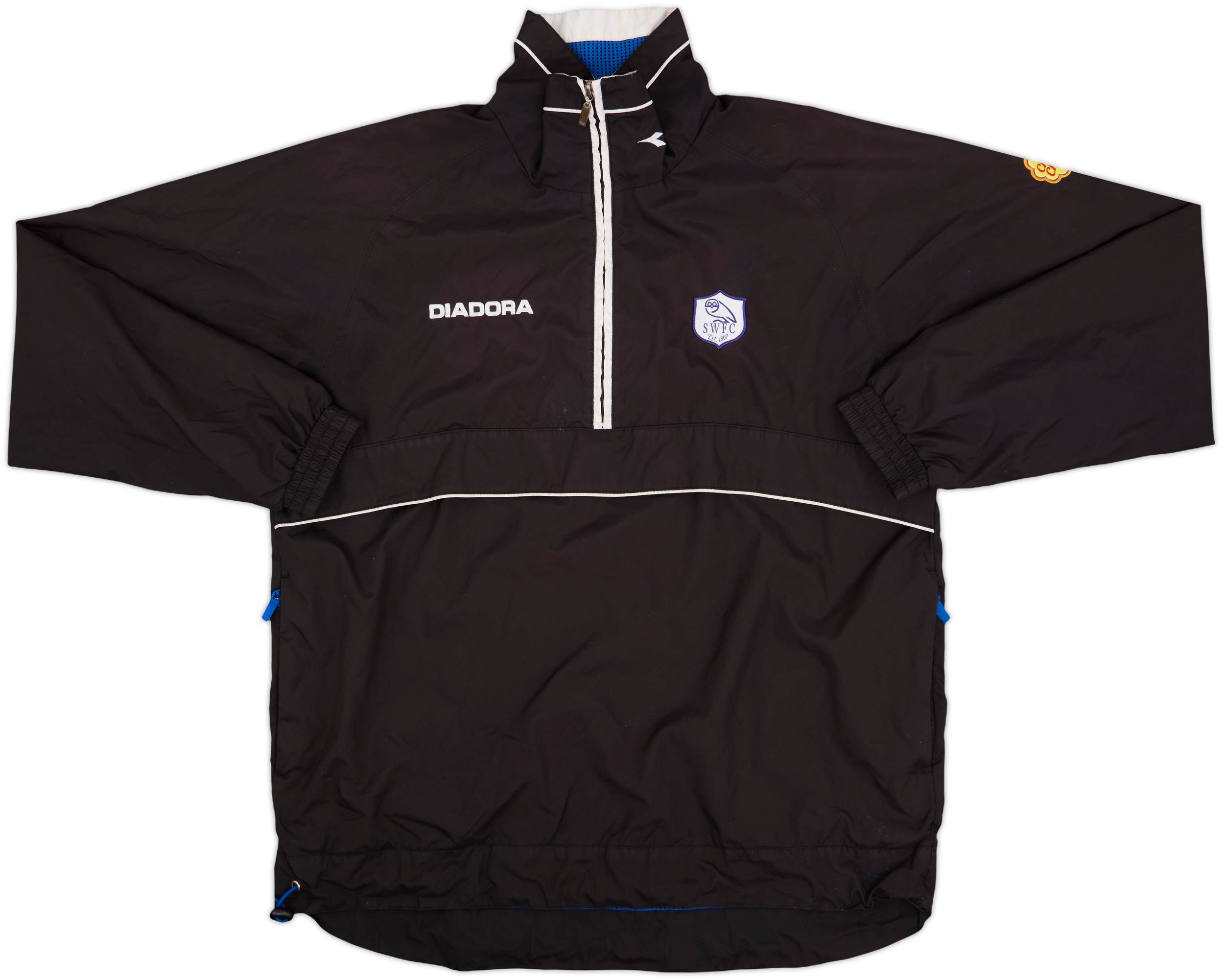 2001-03 Sheffield Wednesday Diadora 1/4 Zip Track Jacket - 8