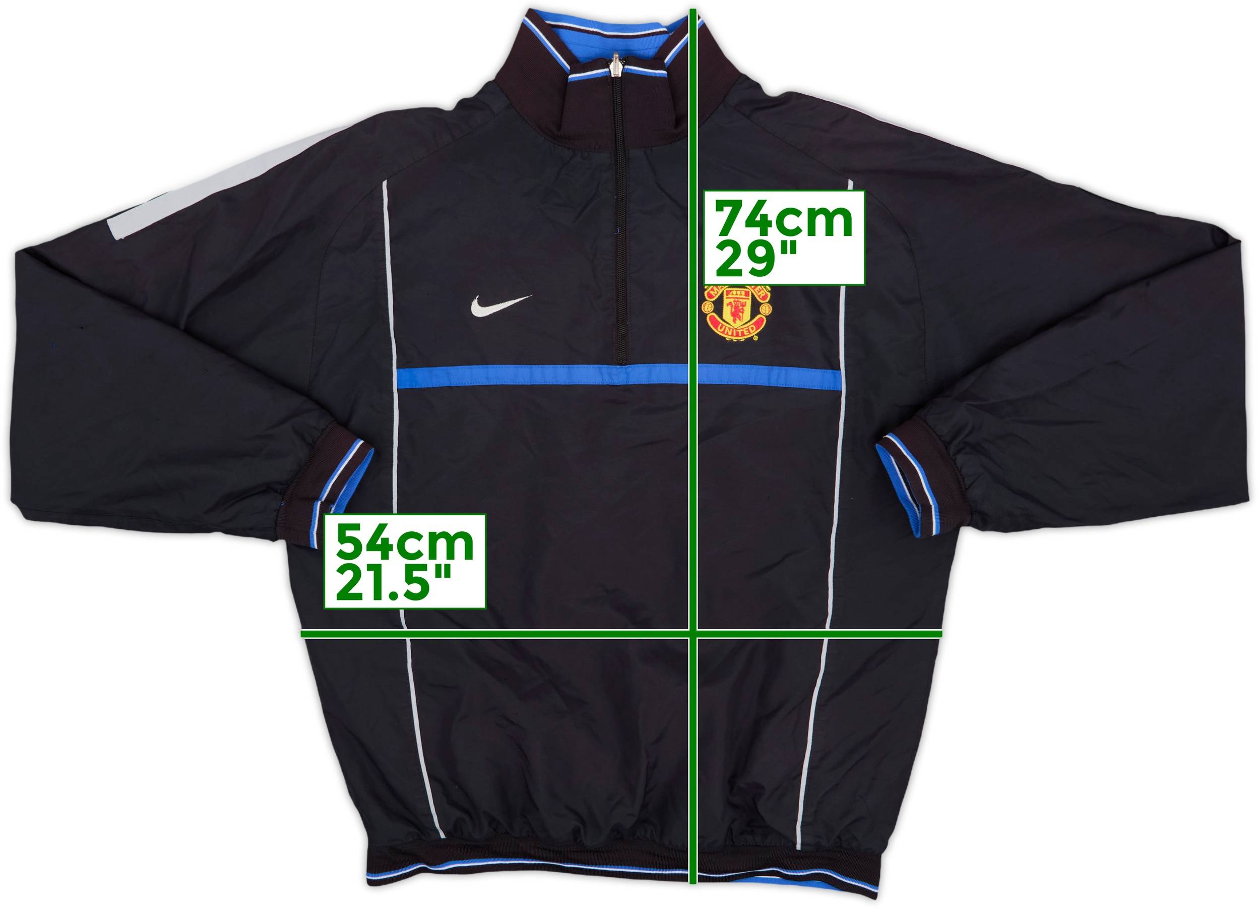 2002-03 Manchester United Nike Reversible 1/4 Zip Drill Top