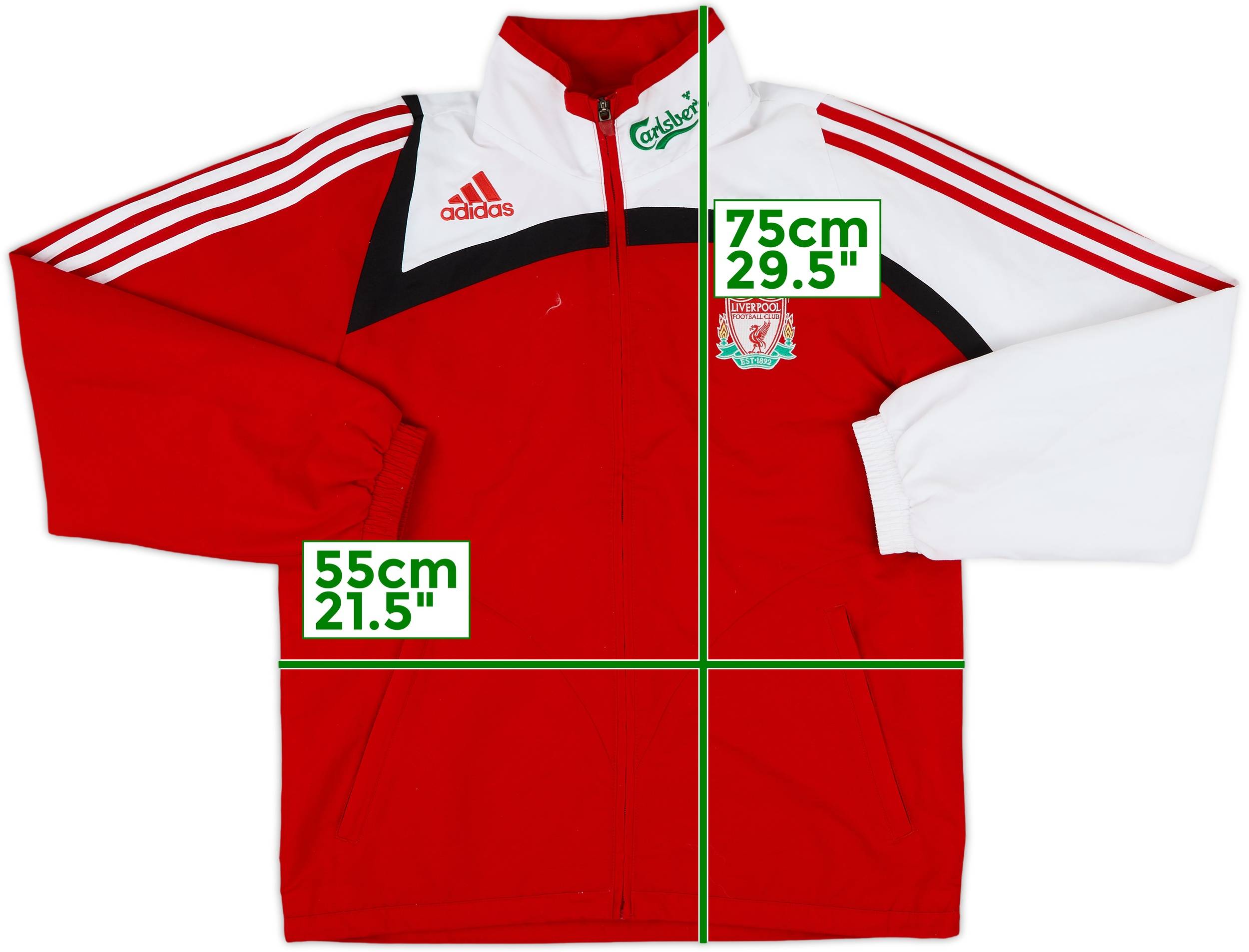 2007-08 Liverpool adidas CL Hooded Rain Jacket - 4/10 - (L)