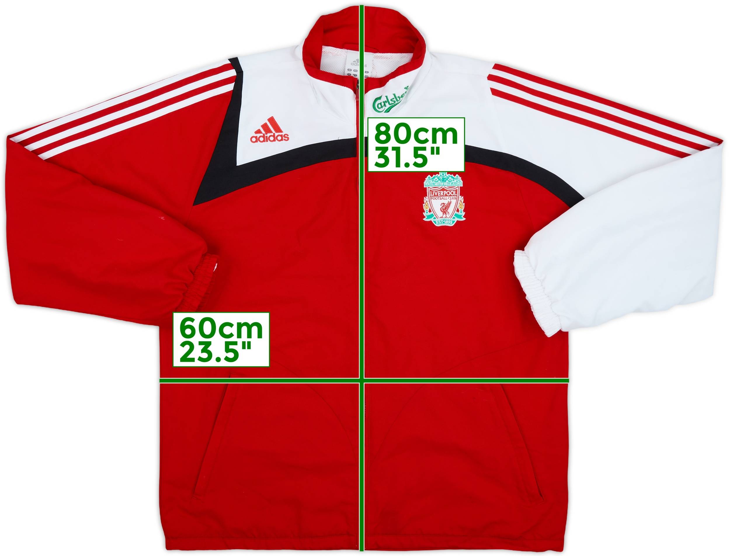 2007-08 Liverpool adidas Track Jacket - 8/10 - (L)