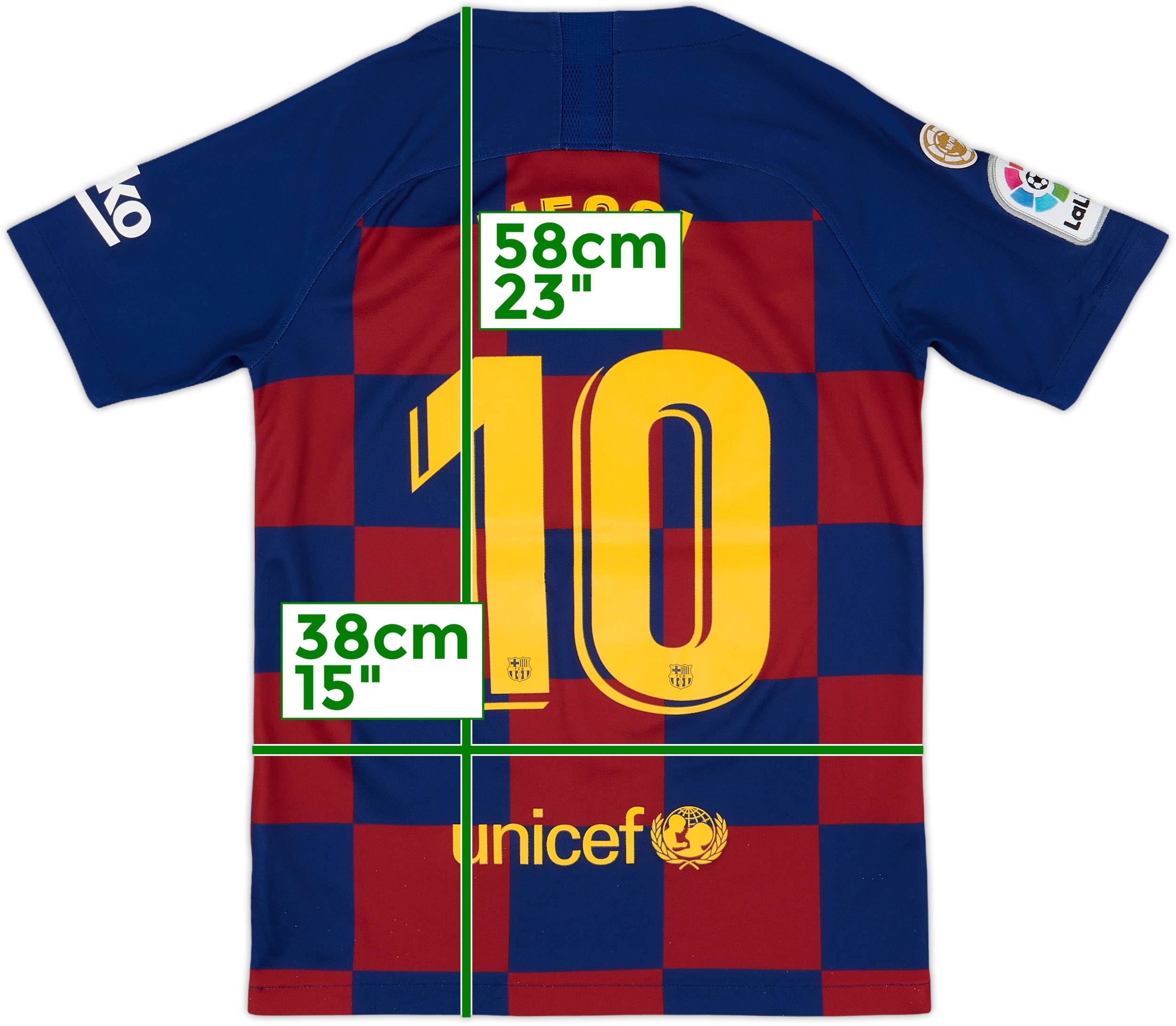 2019-20 Barcelona Home Shirt Messi #10 - 7/10 - (M.Boys)