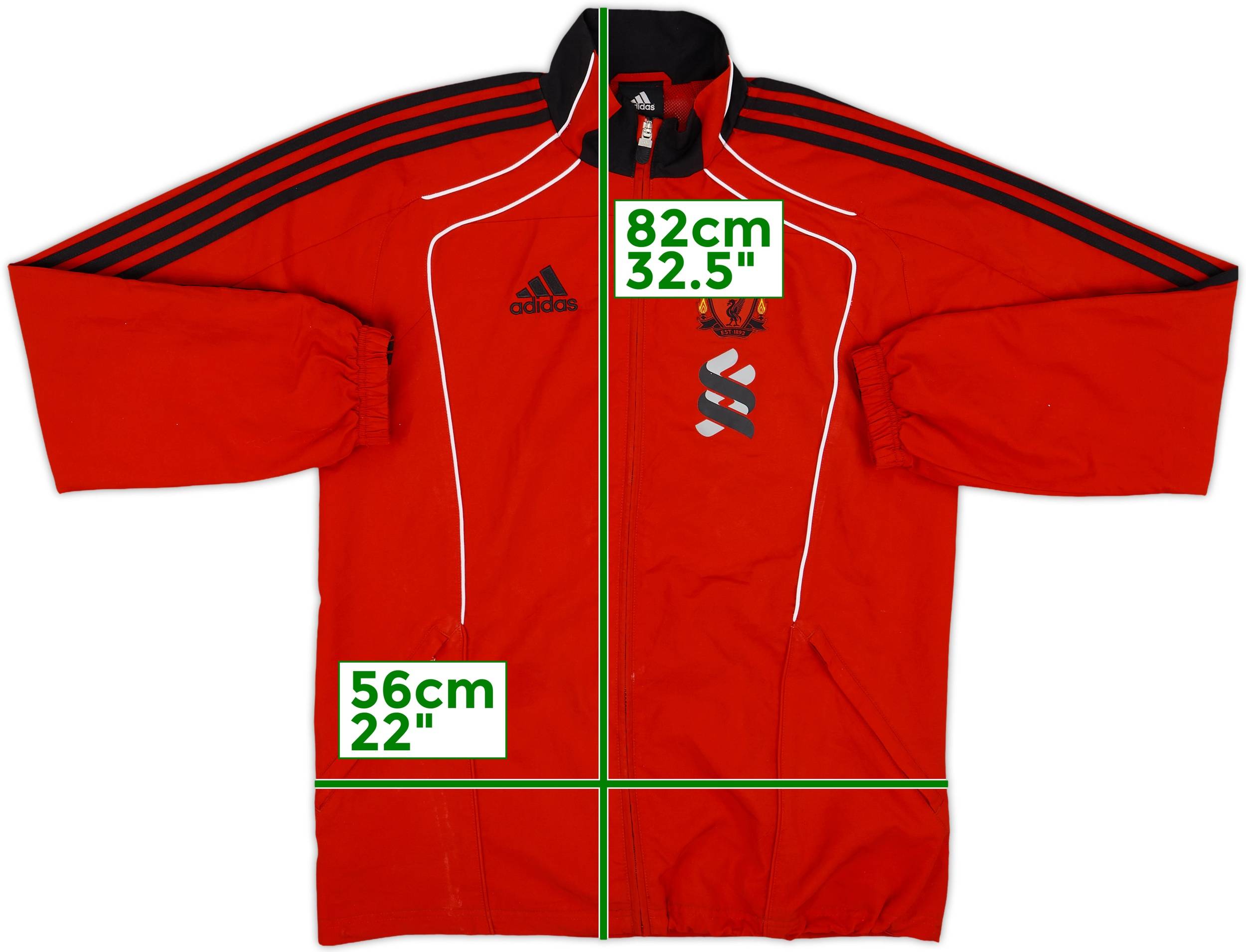 ウェア Liverpool adidas HARFJIP naylon jacket 2009-10 Liverpool adidas Hooded Rain Jacket - 9/10 - (M/L)