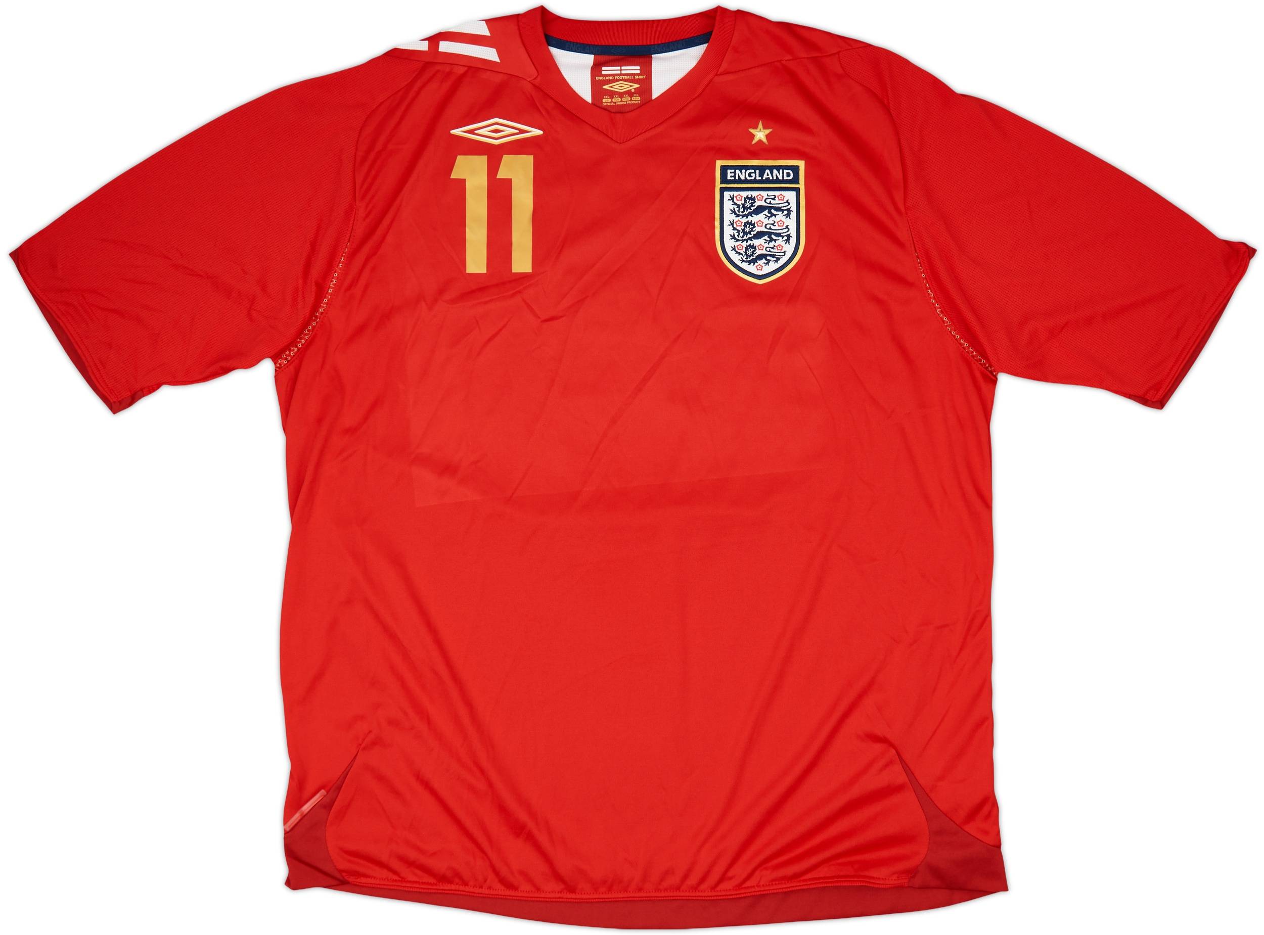 2006-08 England Away Shirt J. Cole #11 - 9/10 - (XXL)