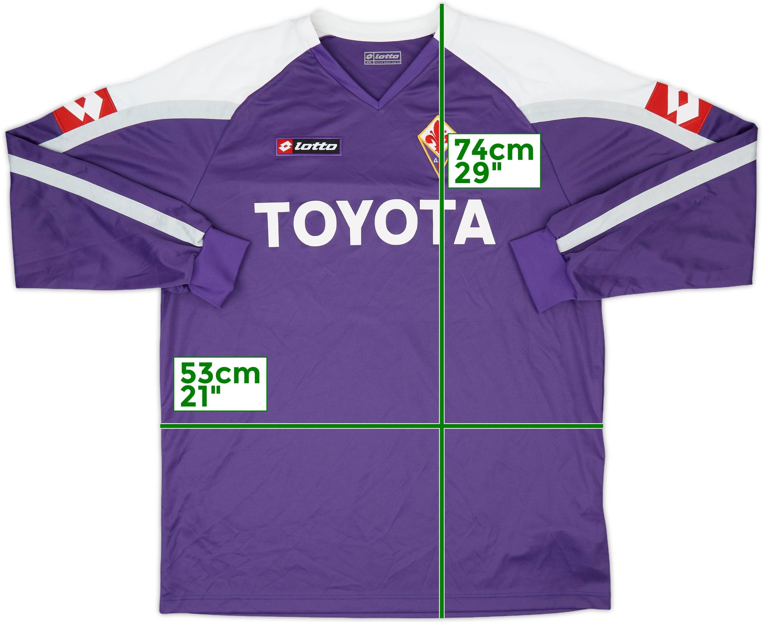 2025年春の 2007-08 (XXL) - 7/10 - Shirt L/S Training Lotto Fiorentina ウェア