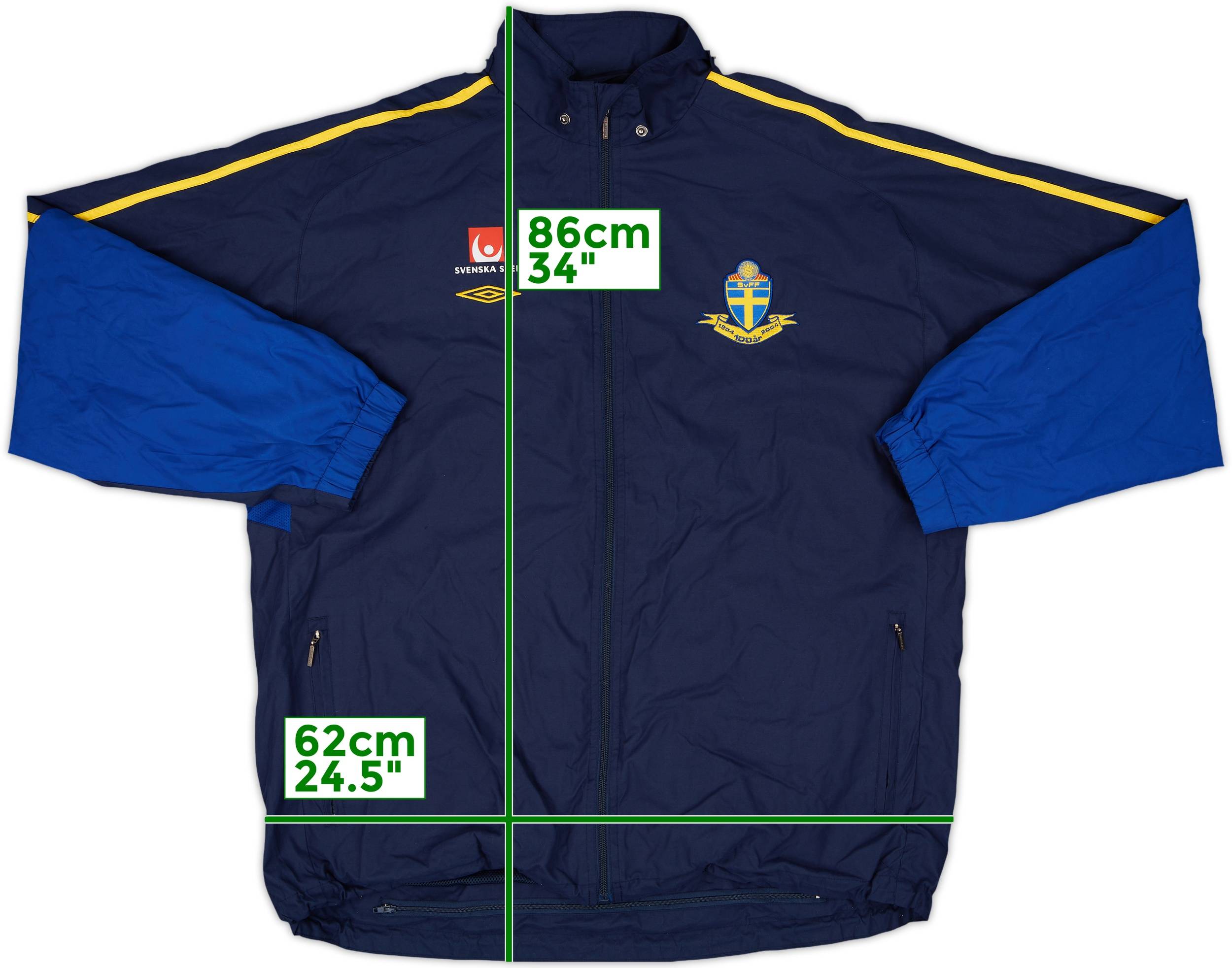 2004-05 Sweden Umbro Track Jacket - 7/10 - (XL)