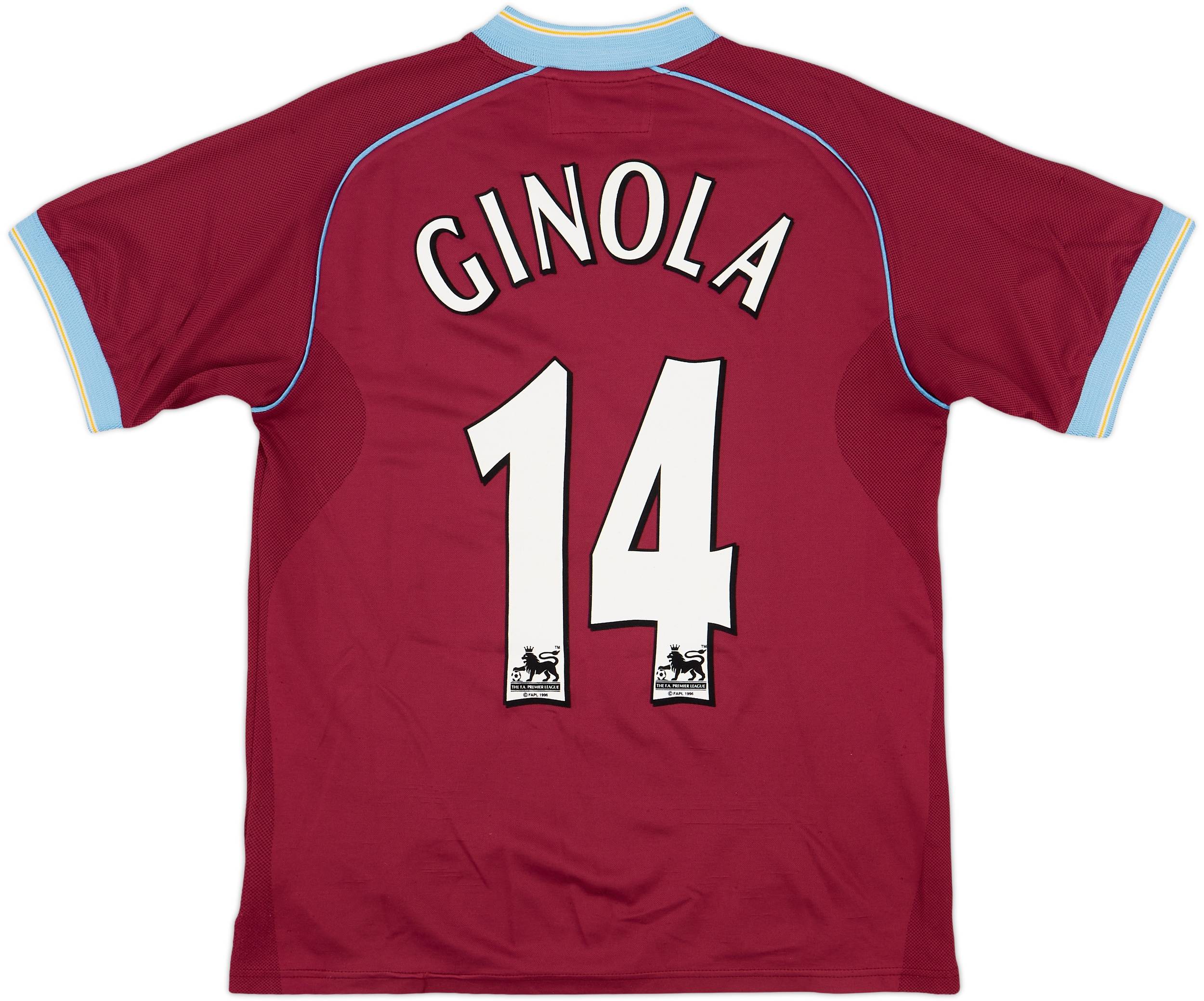 2001-02 Aston Villa Home Shirt Ginola #14 - 6/10 - (S)