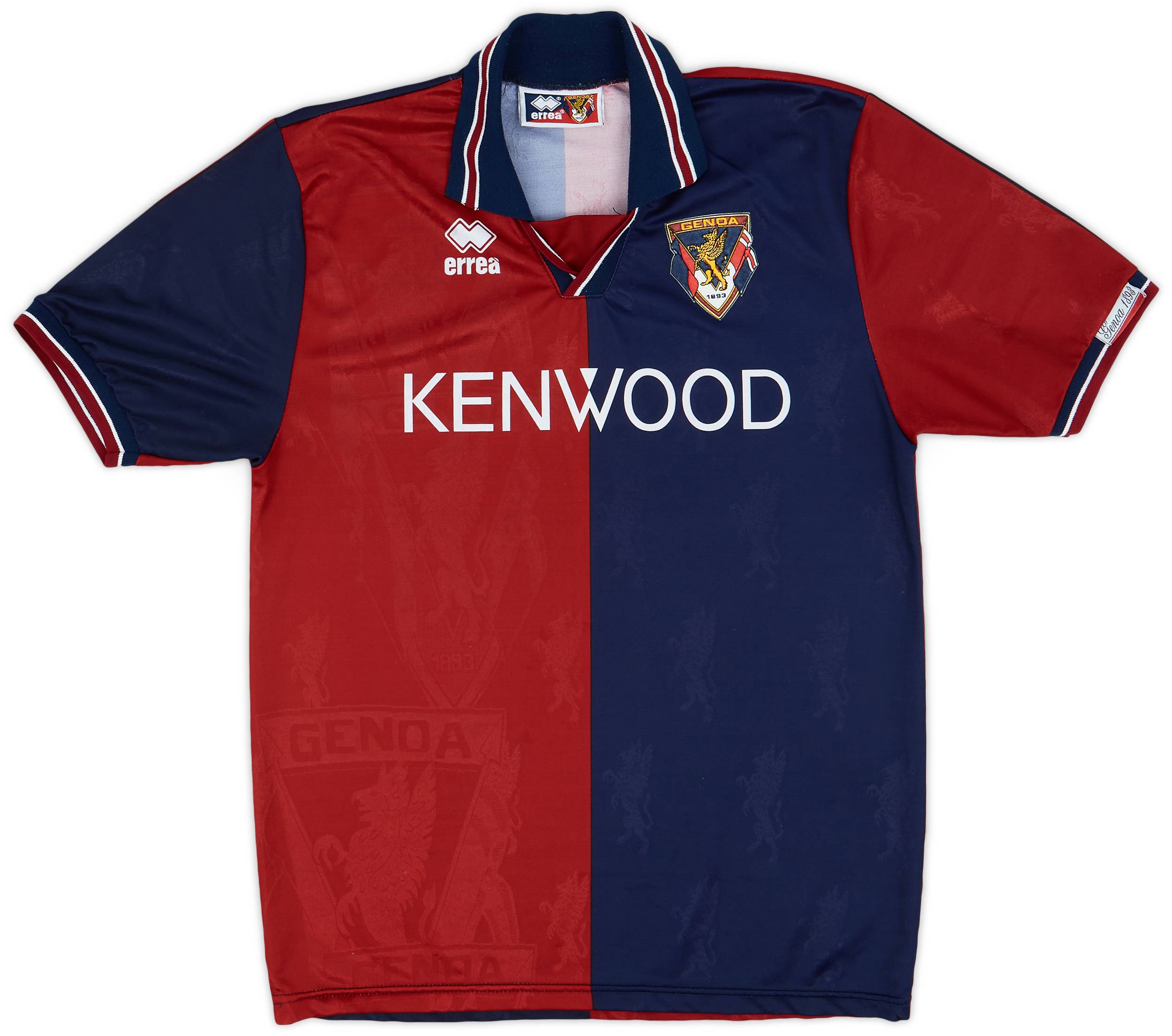 Genoa ユニフォーム errea 赤青　セリエA 1994-95 Genoa Home Shirt - 8/10 - (M)