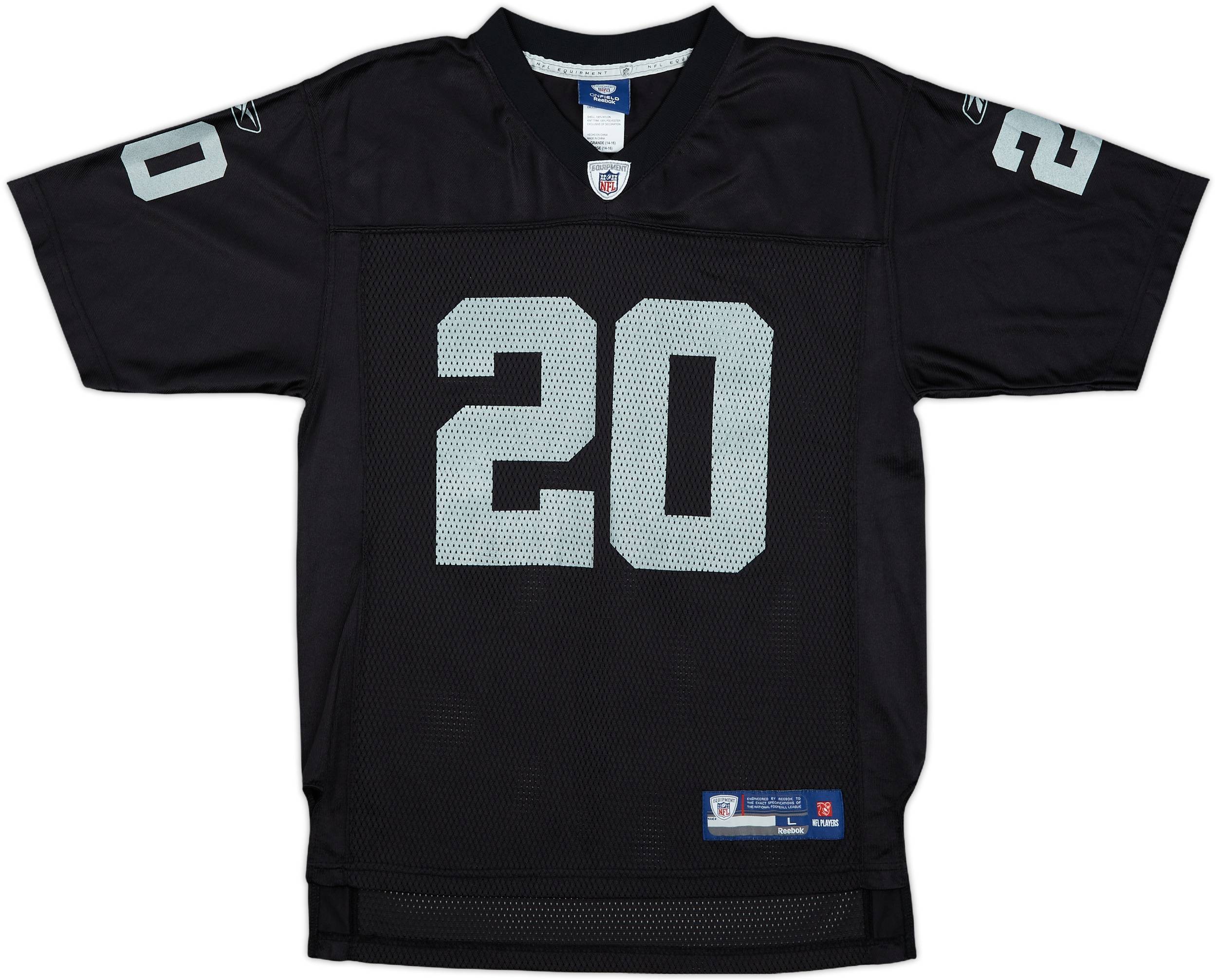 Reebok NFL Raiders Mcfadden #20 ゲームシャツ 2008-11 Oakland Raiders McFadden #20 Reebok On Field Home Jersey