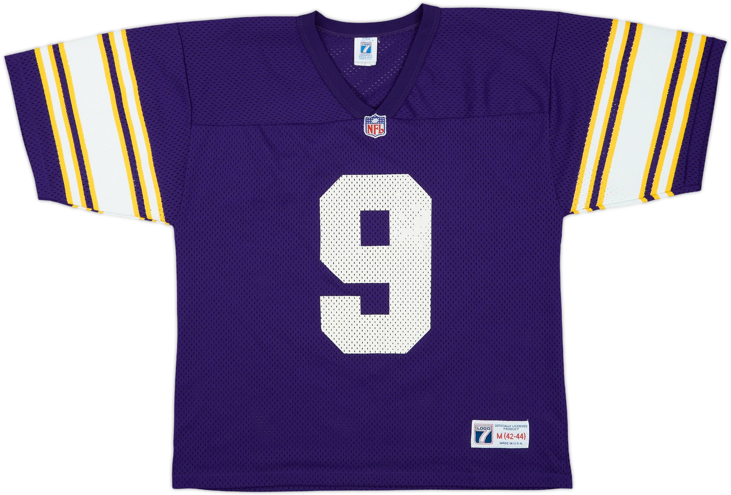 1993 Minnesota Vikings McMahon #9 Logo 7 Home Jersey - 8/10 - (M)
