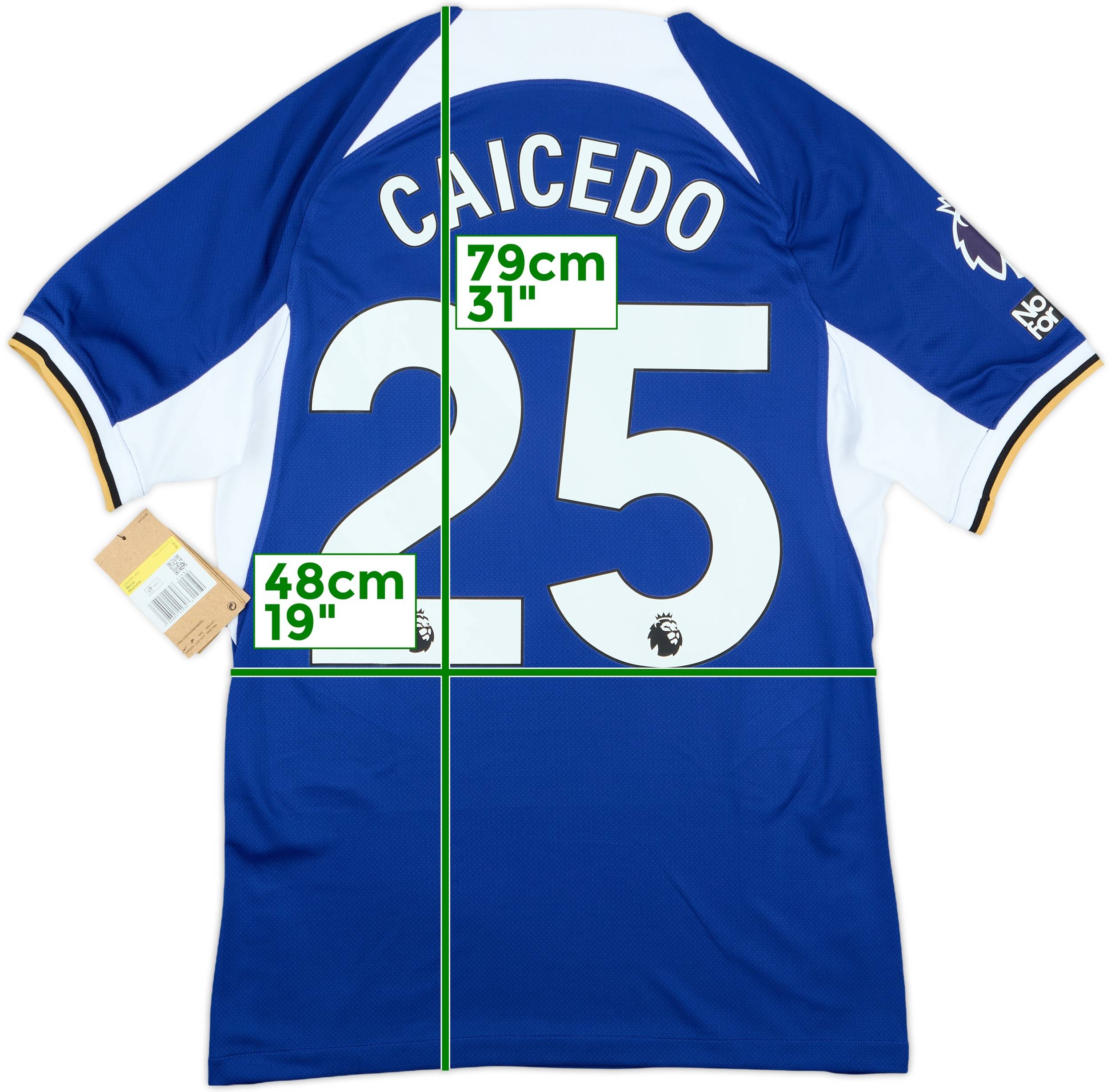 【2025A/W新作★送料無料】 2023-24 Chelsea Home Shirt Caicedo #25 (S) ウェア