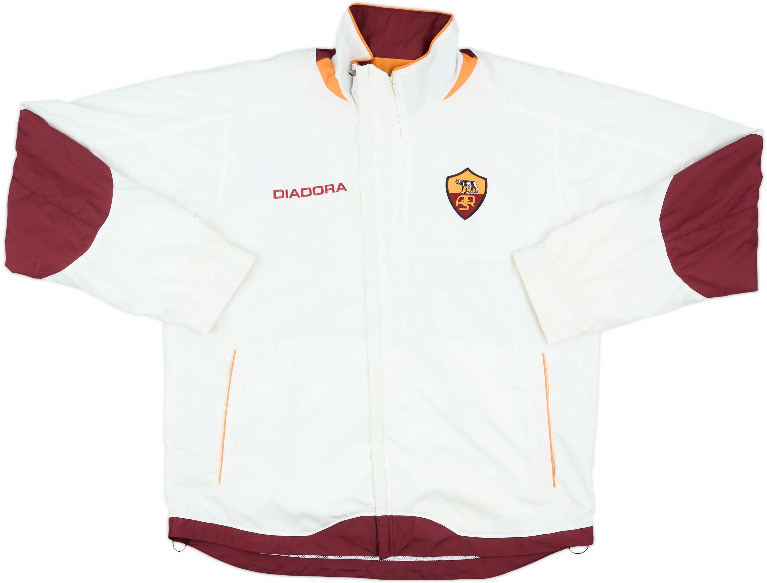 DIADORA 90' AS ROMA トラックジャージ 1999-00 Roma Diadora Hooded Rain Jacket - 9/10 - (S)
