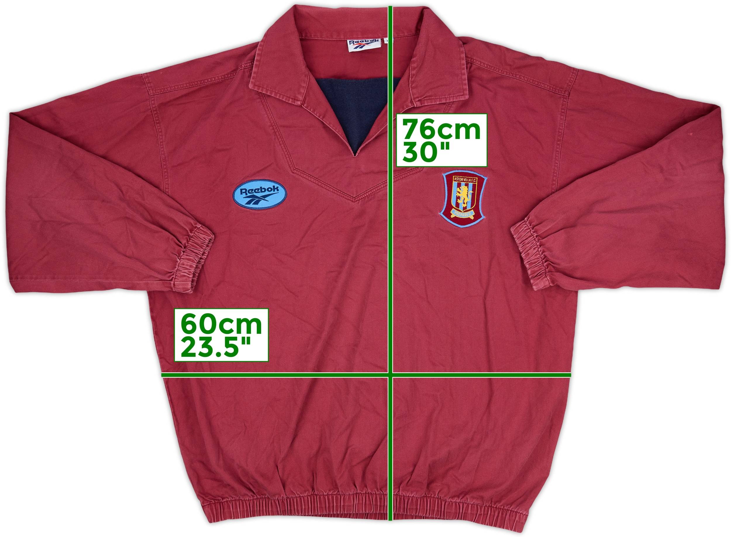 上品なスタイル 1995-96 Aston Villa Reebok Drill Top - 7/10 - (XL) ウェア