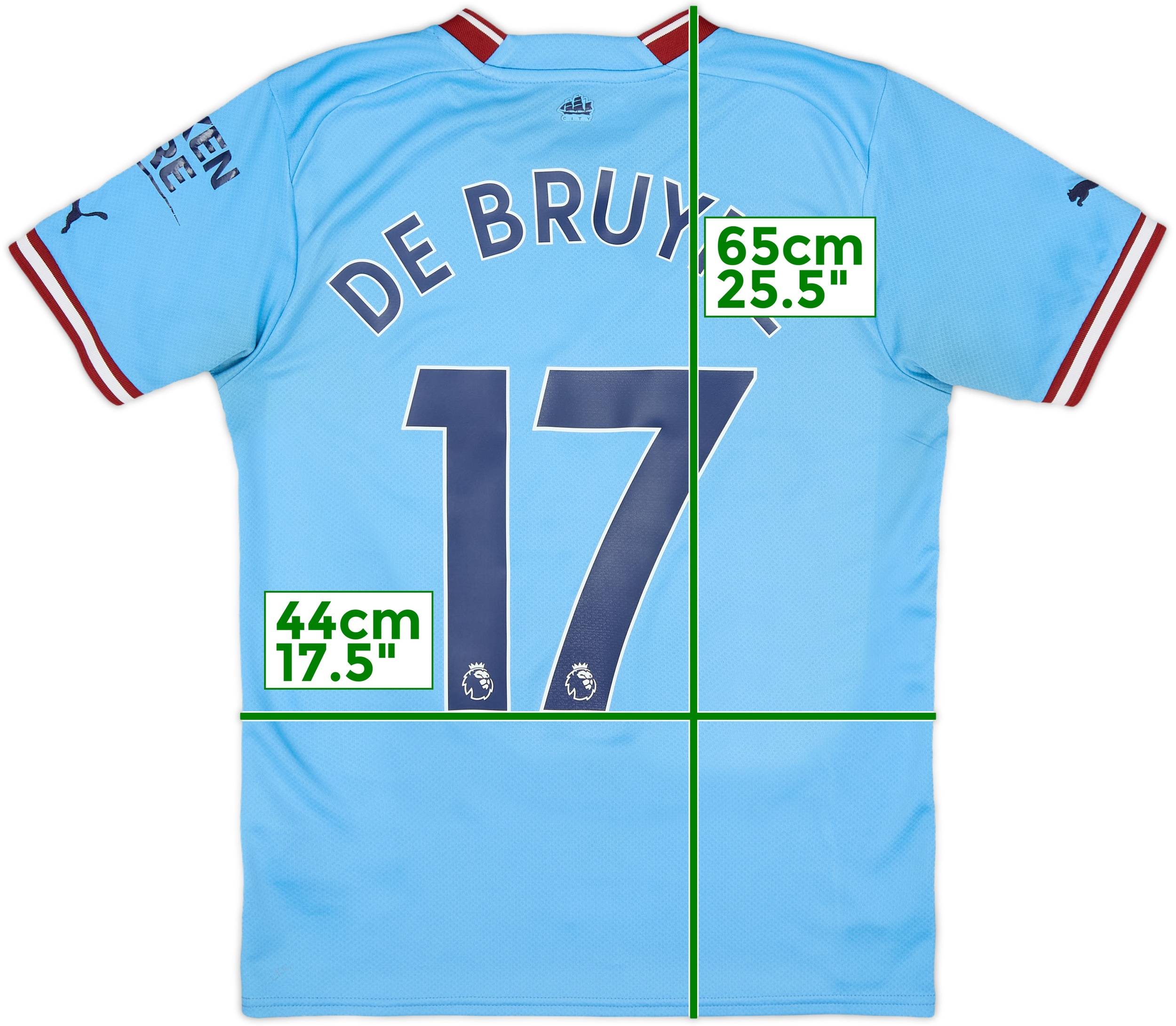 限定品 マンチェスター・シティ×BEP HOME  17 De Bruyne 2022-23 Manchester City Home Shirt De Bruyne #17 - 8/10 - (S)
