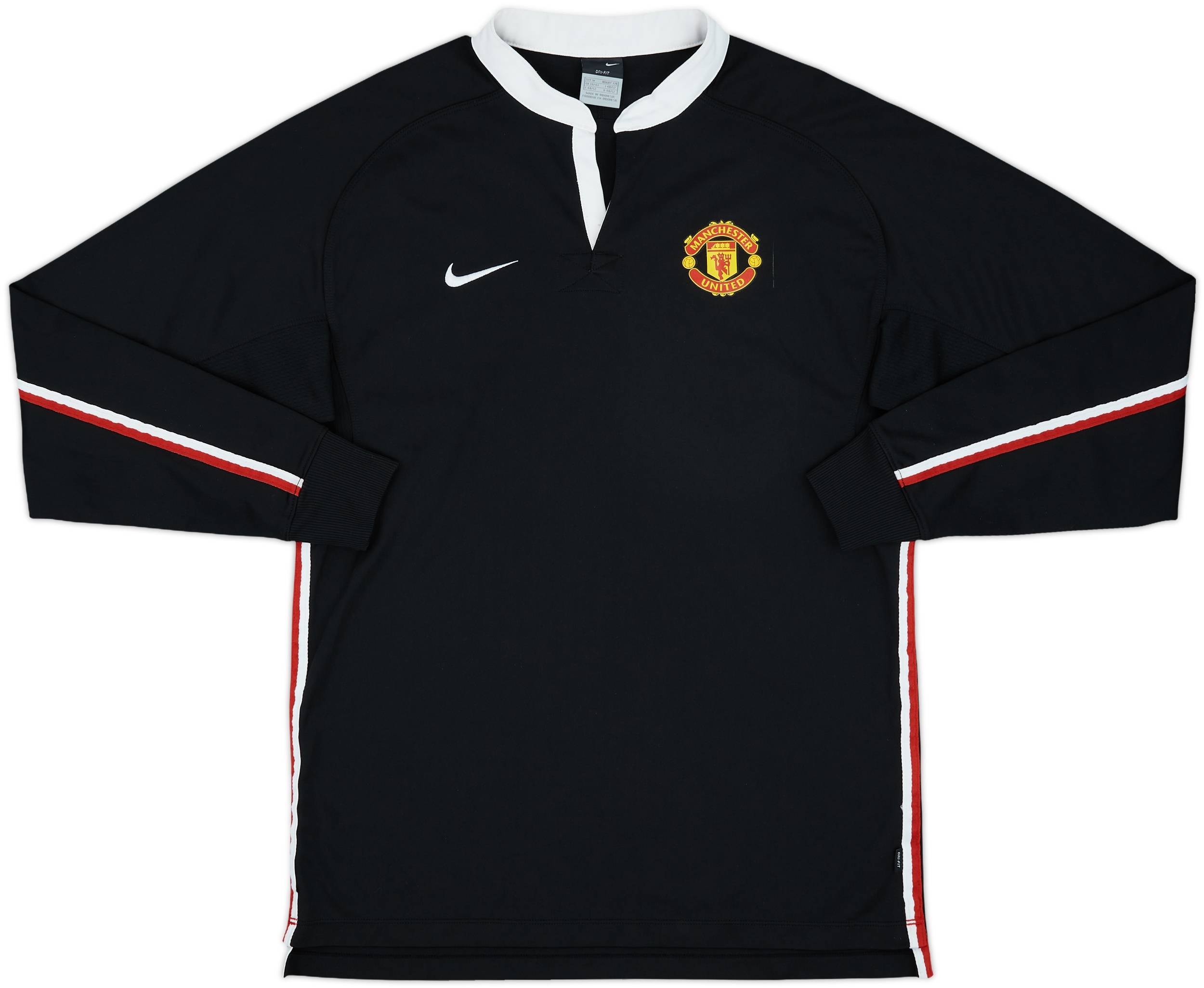 2006-07 Manchester United Nike Polo L/S Shirt - 8/10 - (M)