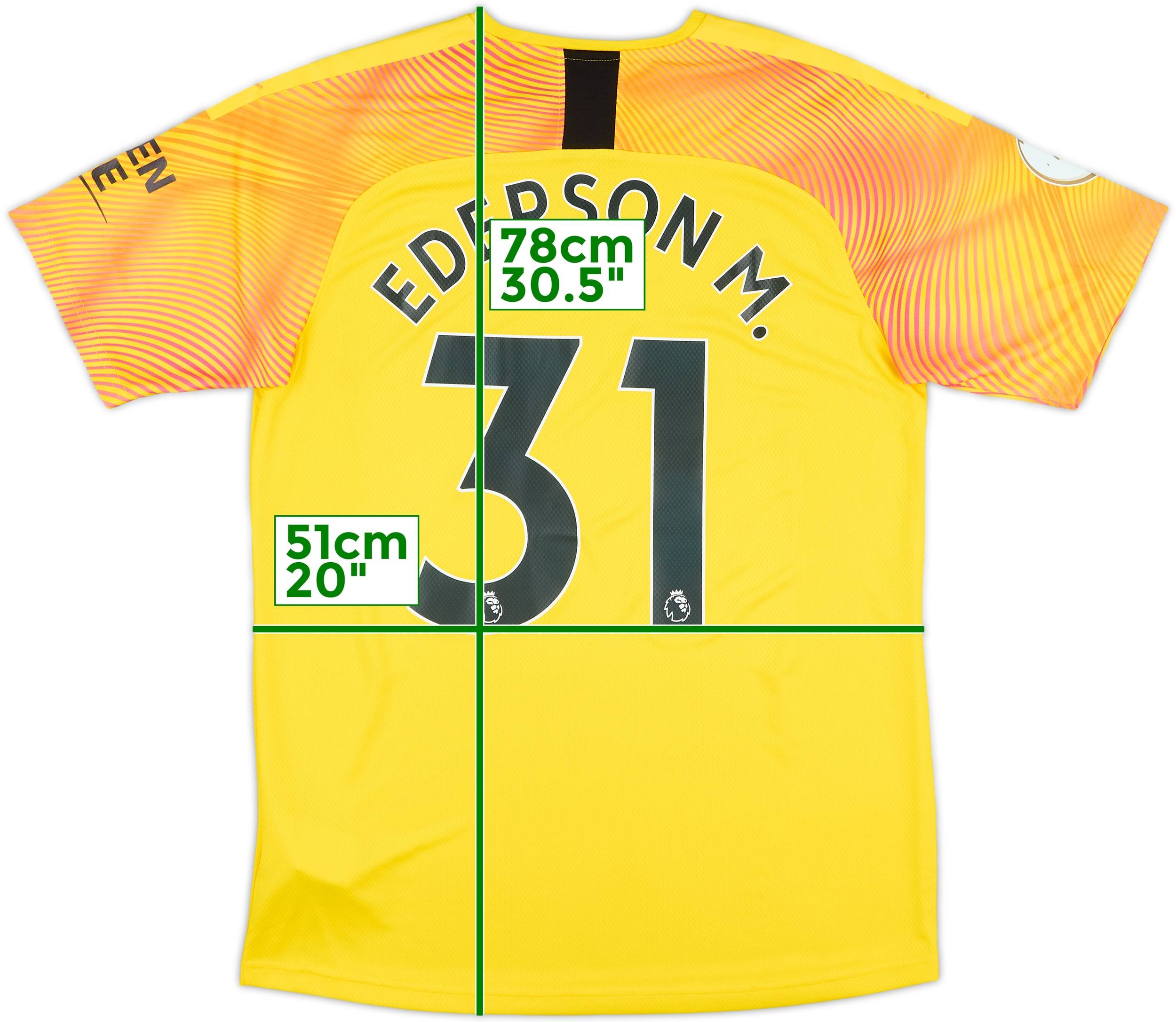 2019-20 Manchester City Match Issue GK Shirt Ederson M. #31
