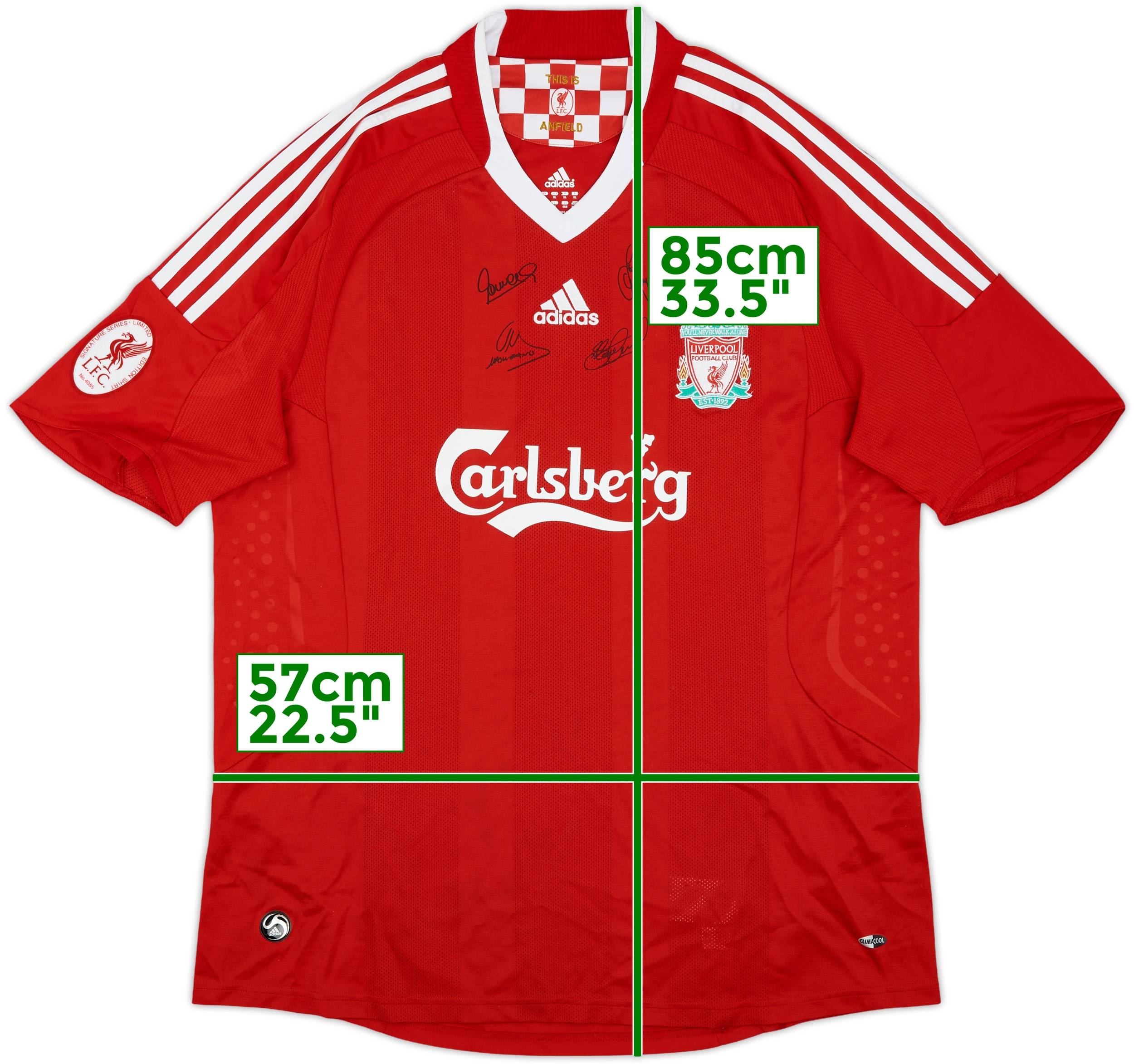 2008-09 Liverpool Limited Edition 'Signed' Home Shirt 4085 - 9/10