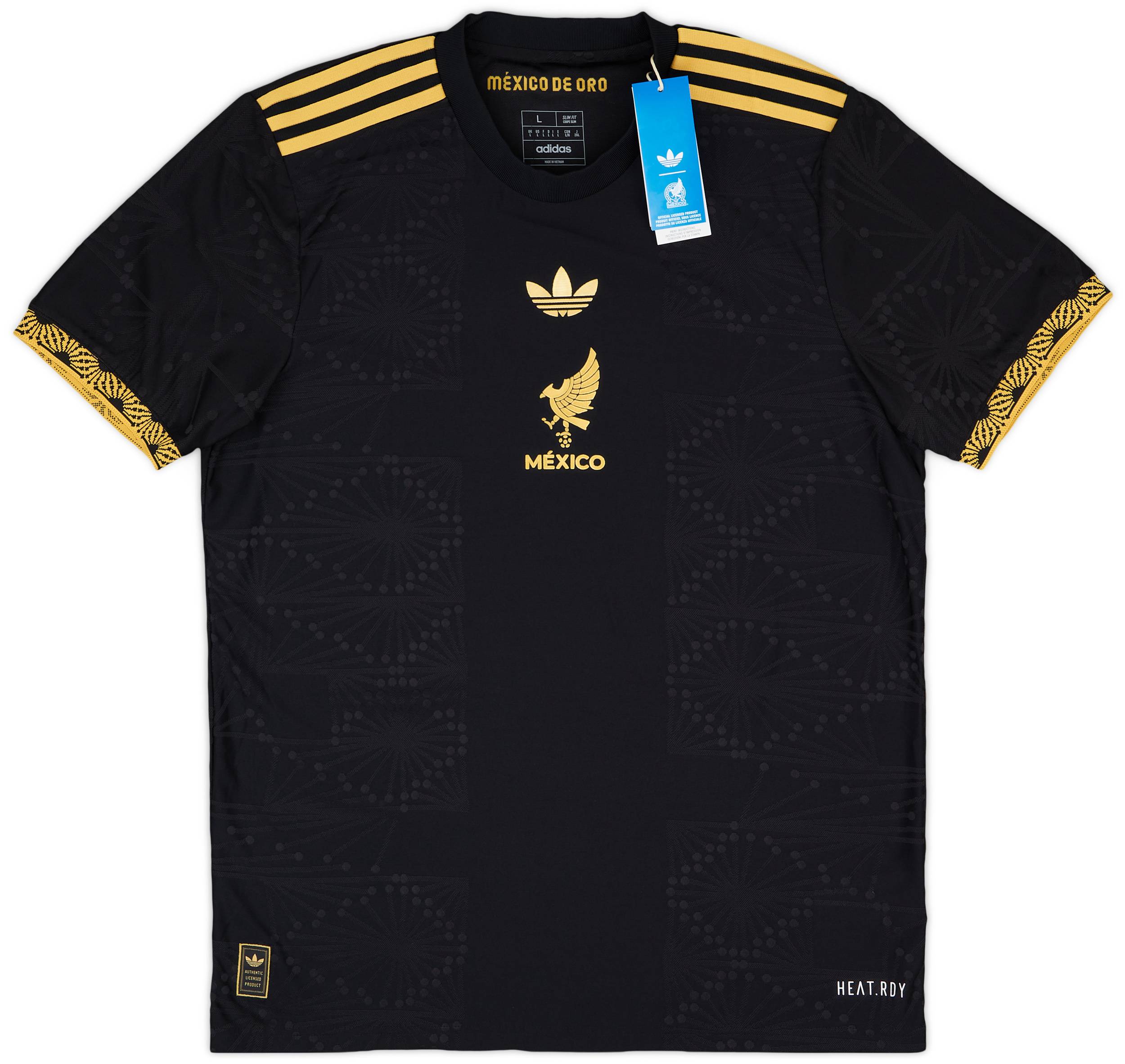 正規品新品☆メキシコ代表2025オーセンティックゴールドユニフォームJP XL 2025 Mexico Authentic Gold Cup Shirt