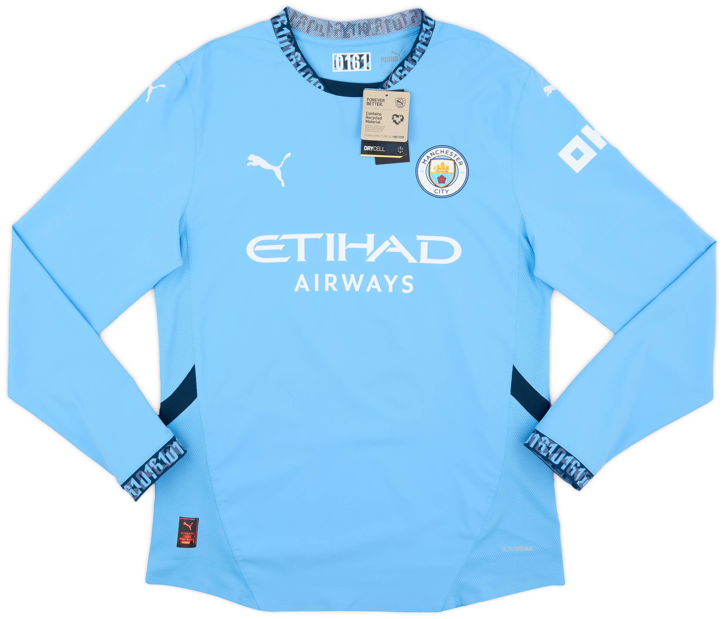 2024-25 Manchester City Authentic Home L/S Shirt Haaland #9