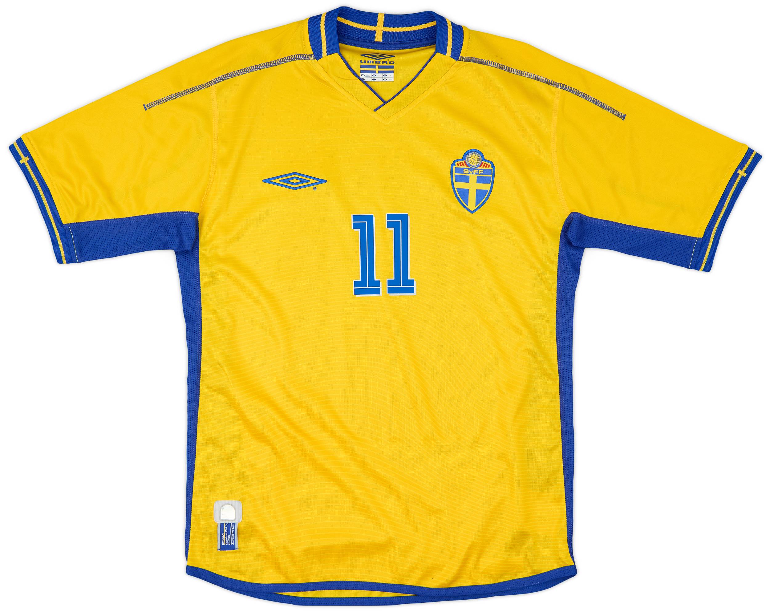 ファッション 2003-04 Sweden Home Shirt Larsson #11 - 8/10 - (S) ウェア