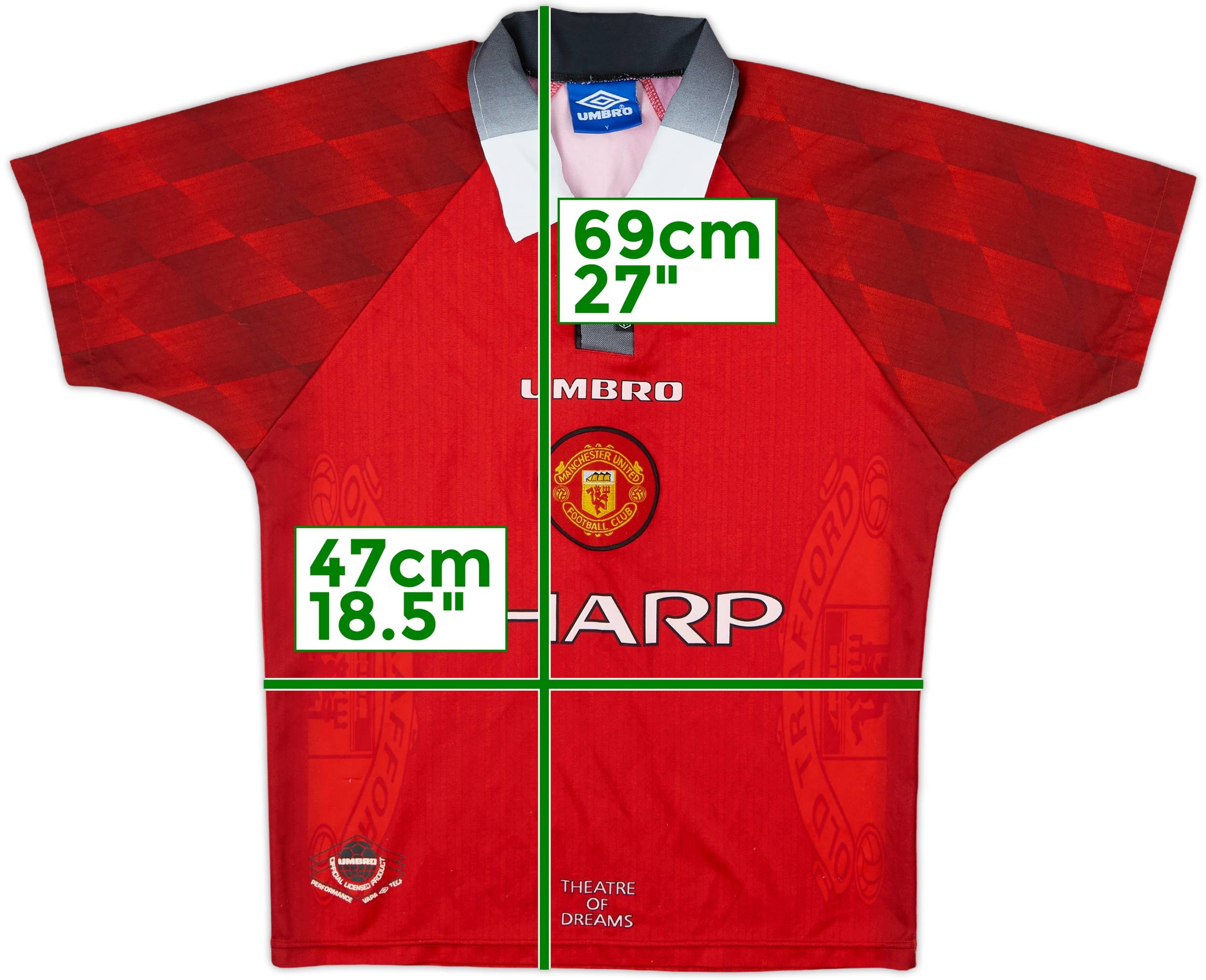 Buy Manchester United 1996-98 Retro Home Shirt Red