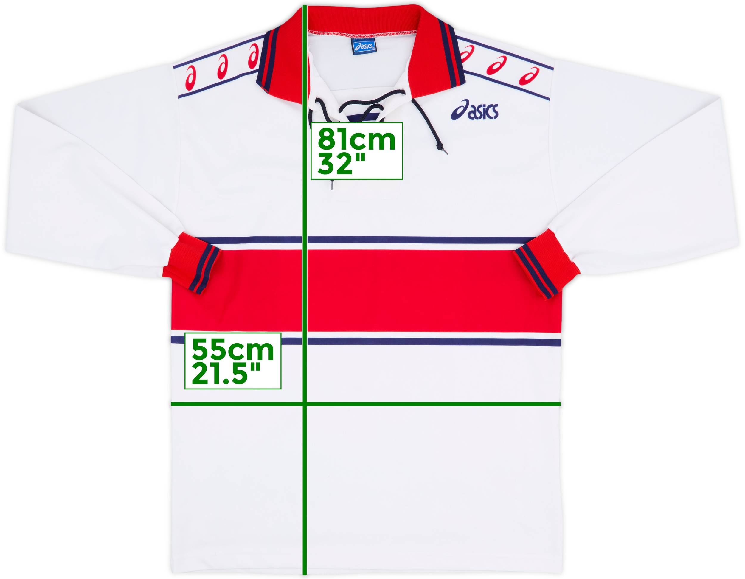 1990s Asics Template L/S Shirt - 8/10 - (L)