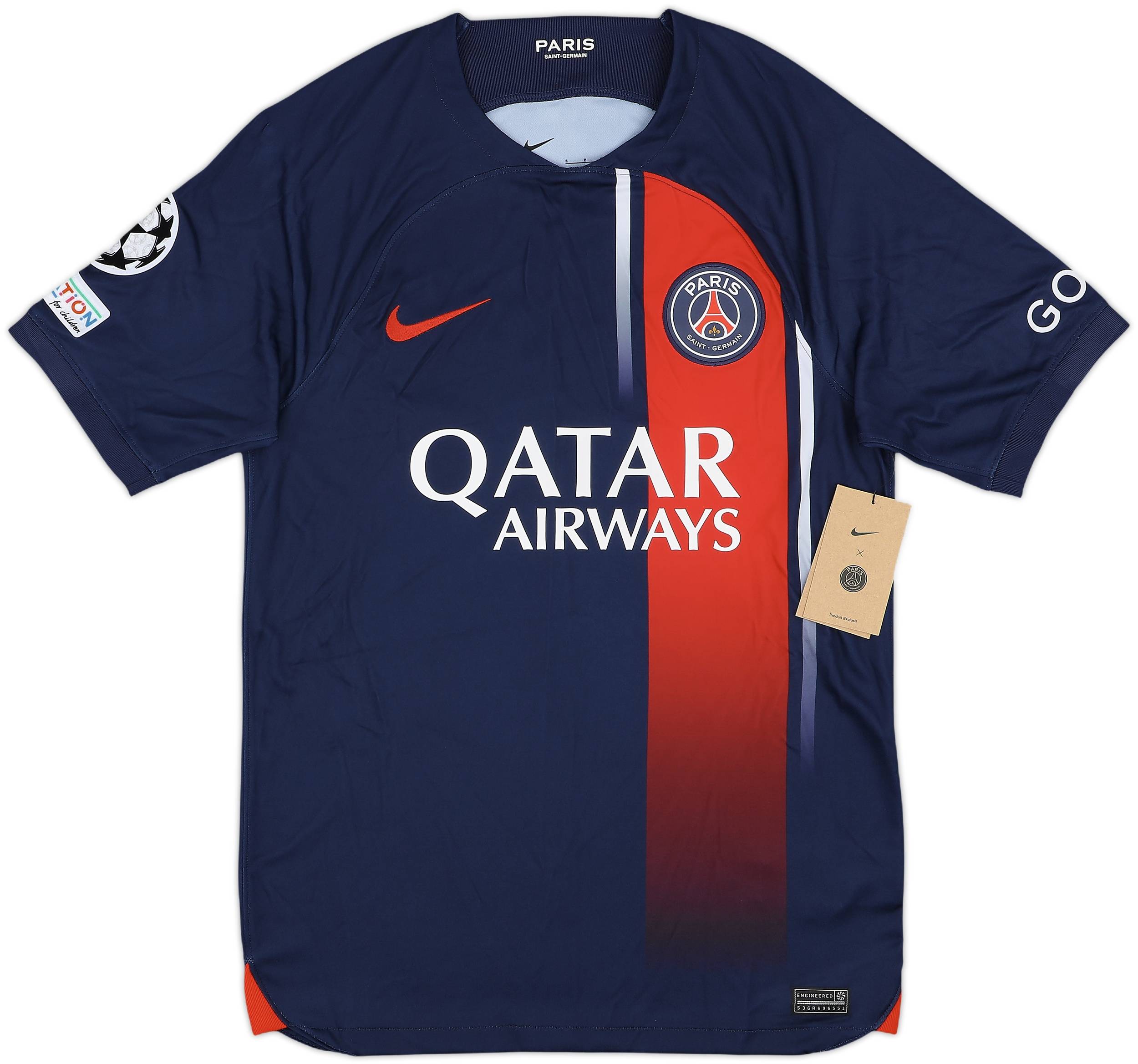 Paris Saint-Germain BARCOLA 29オーセンティック 2023-24 Paris Saint-Germain Home Shirt Barcola #29 (S)