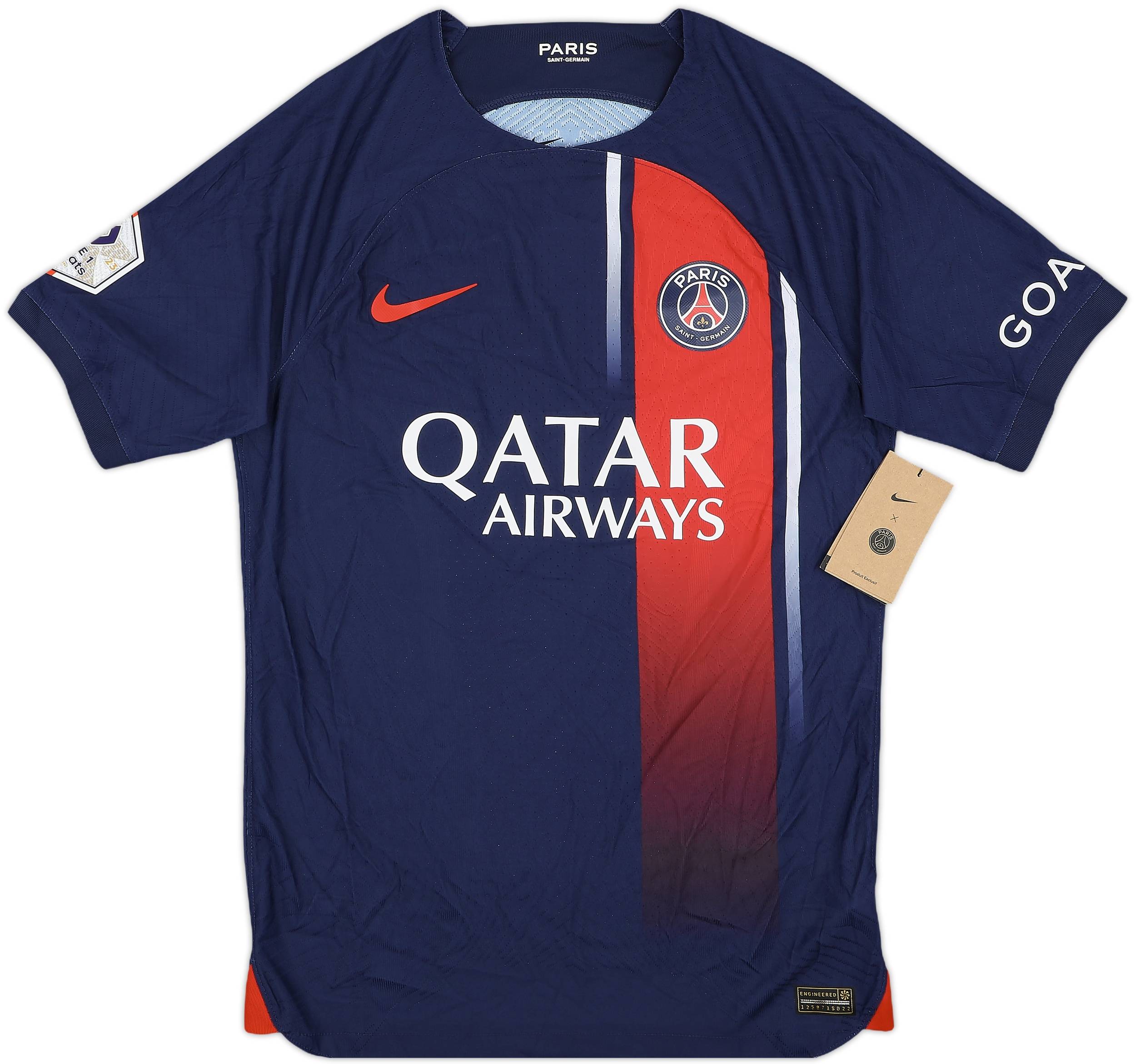 2023-24 Paris Saint-Germain Authentic Home Shirt Mbappe #7 (S)