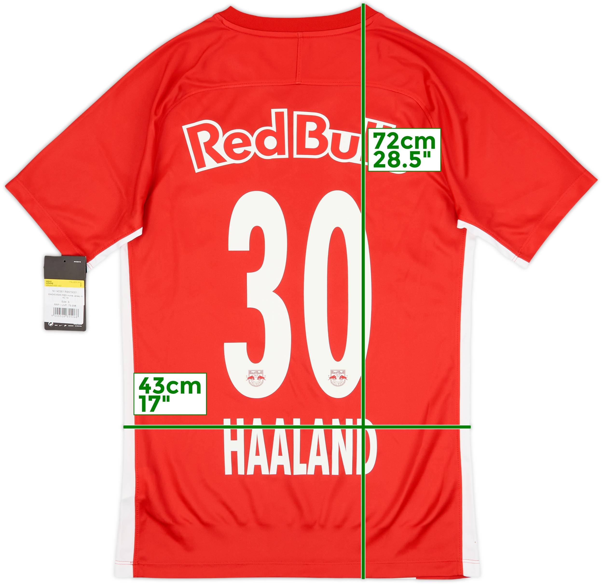 ザルツブルク ハーランド Haaland #30 Mサイズ 2019-20 Red Bull Salzburg Home Shirt Haaland #30 (S)