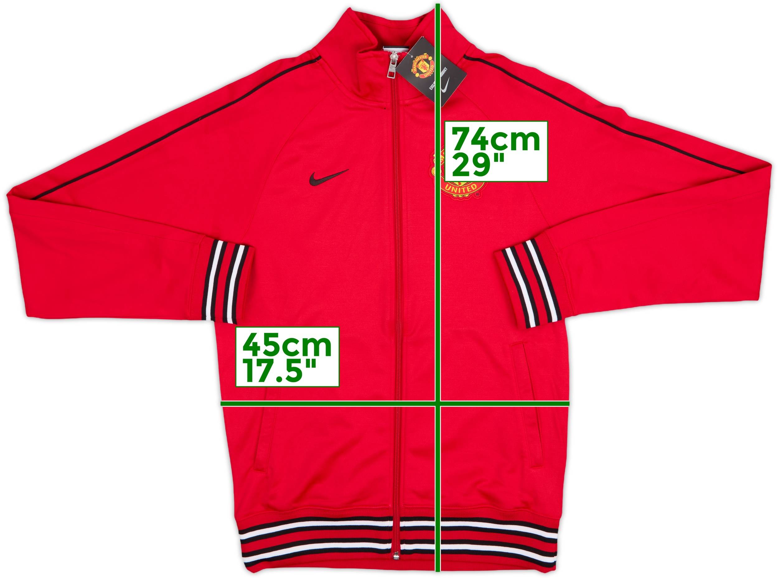 Nike Manchester United Men's Zip Up Jacket Soccer Sz M Black