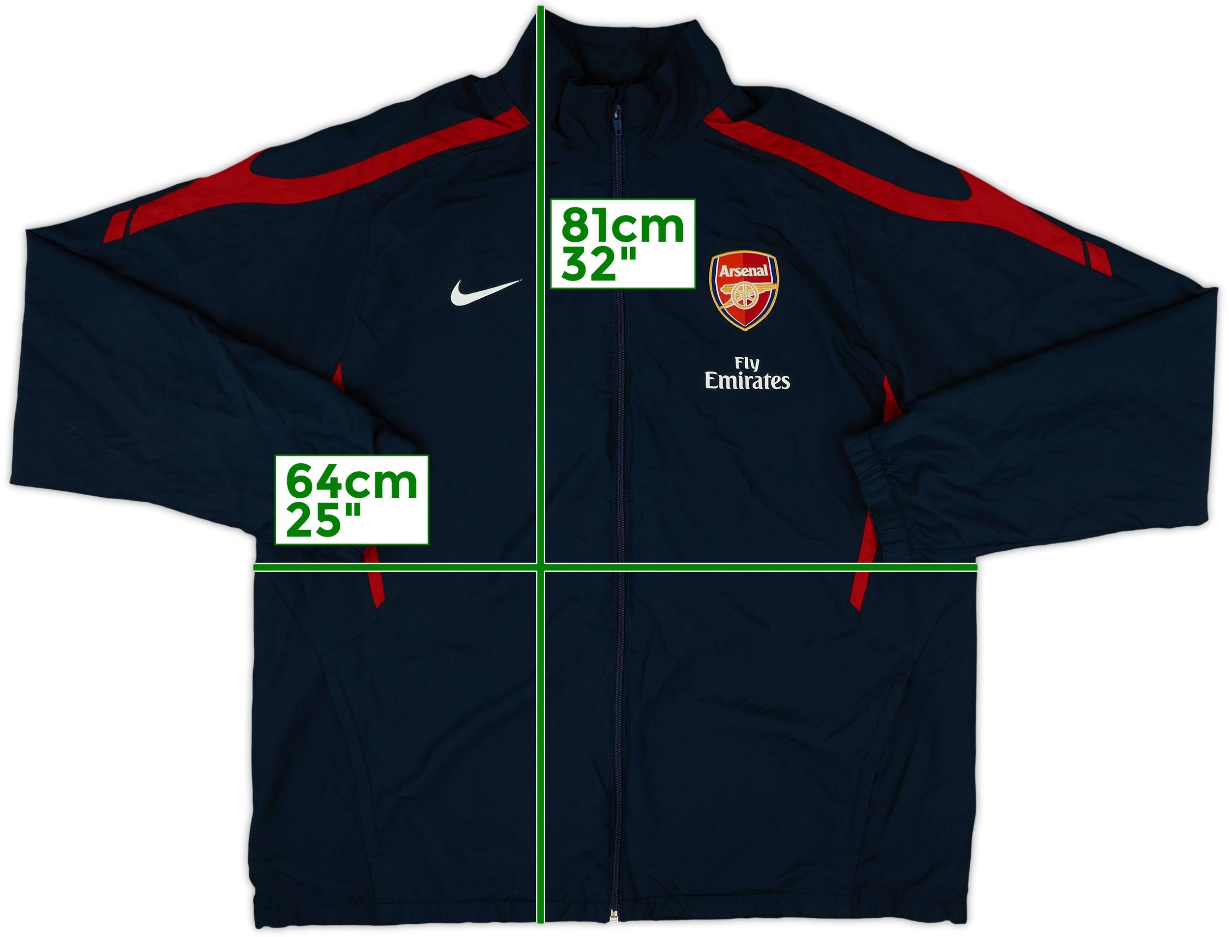 2010-11 Arsenal Nike Track Jacket - 7/10 - (XL)