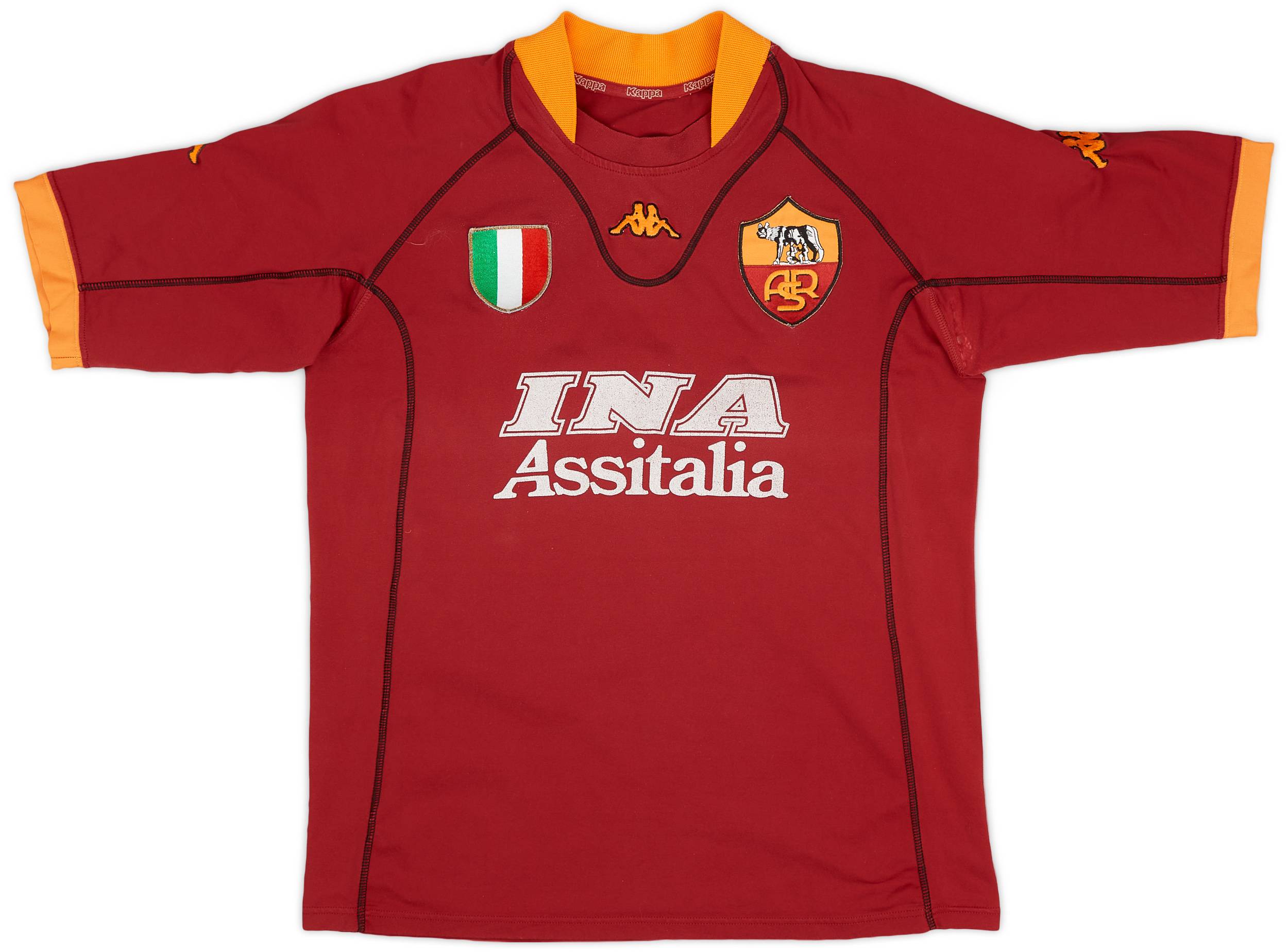 ウェア CANDELA FOOTBALL TOP JERSEY 2000-01 Roma Home Shirt Candela #32 - 5/10 - (M)