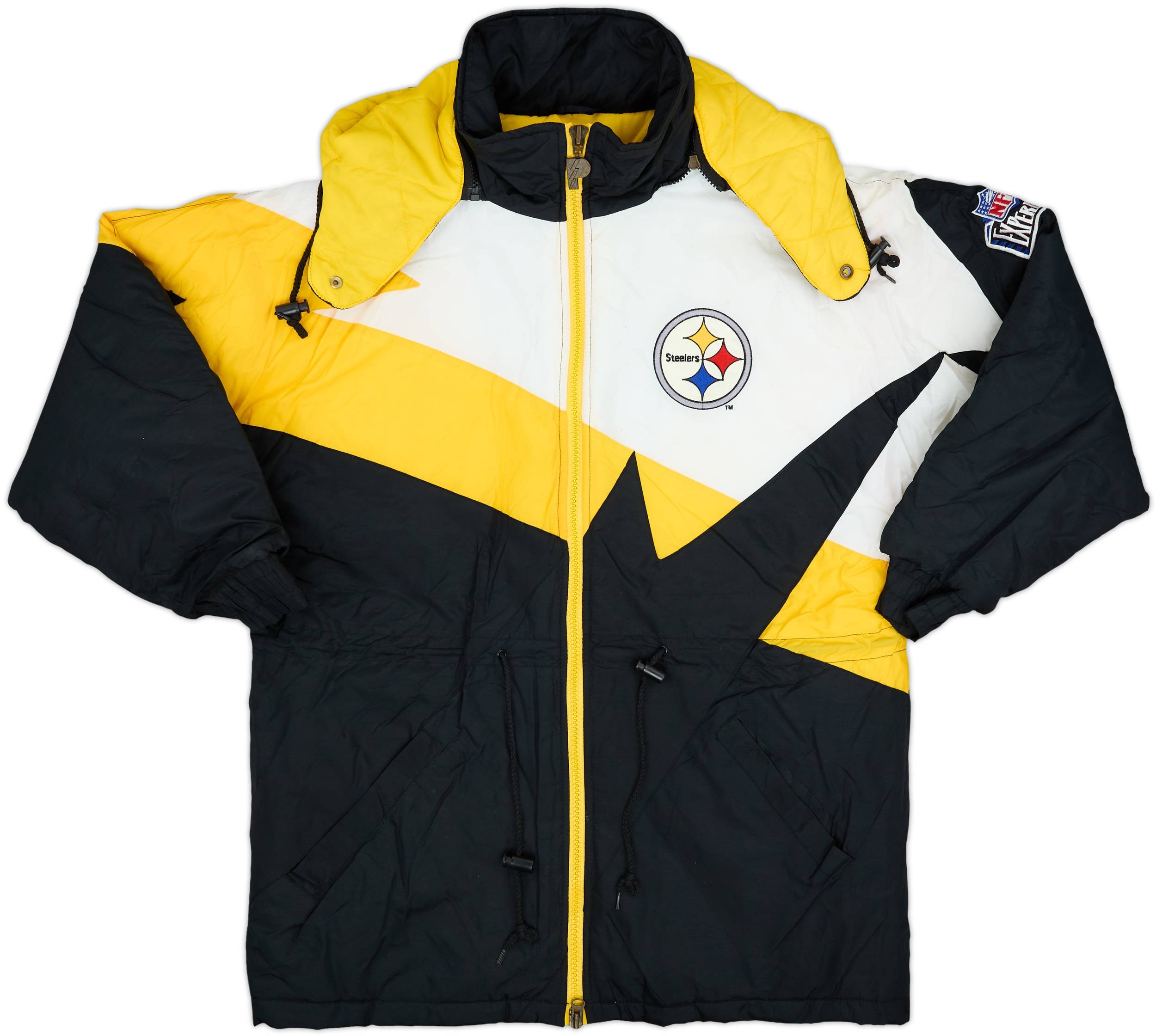 1990s Pittsburgh Steelers Pro Player Longline Rain Coat - 8/10 - (S)