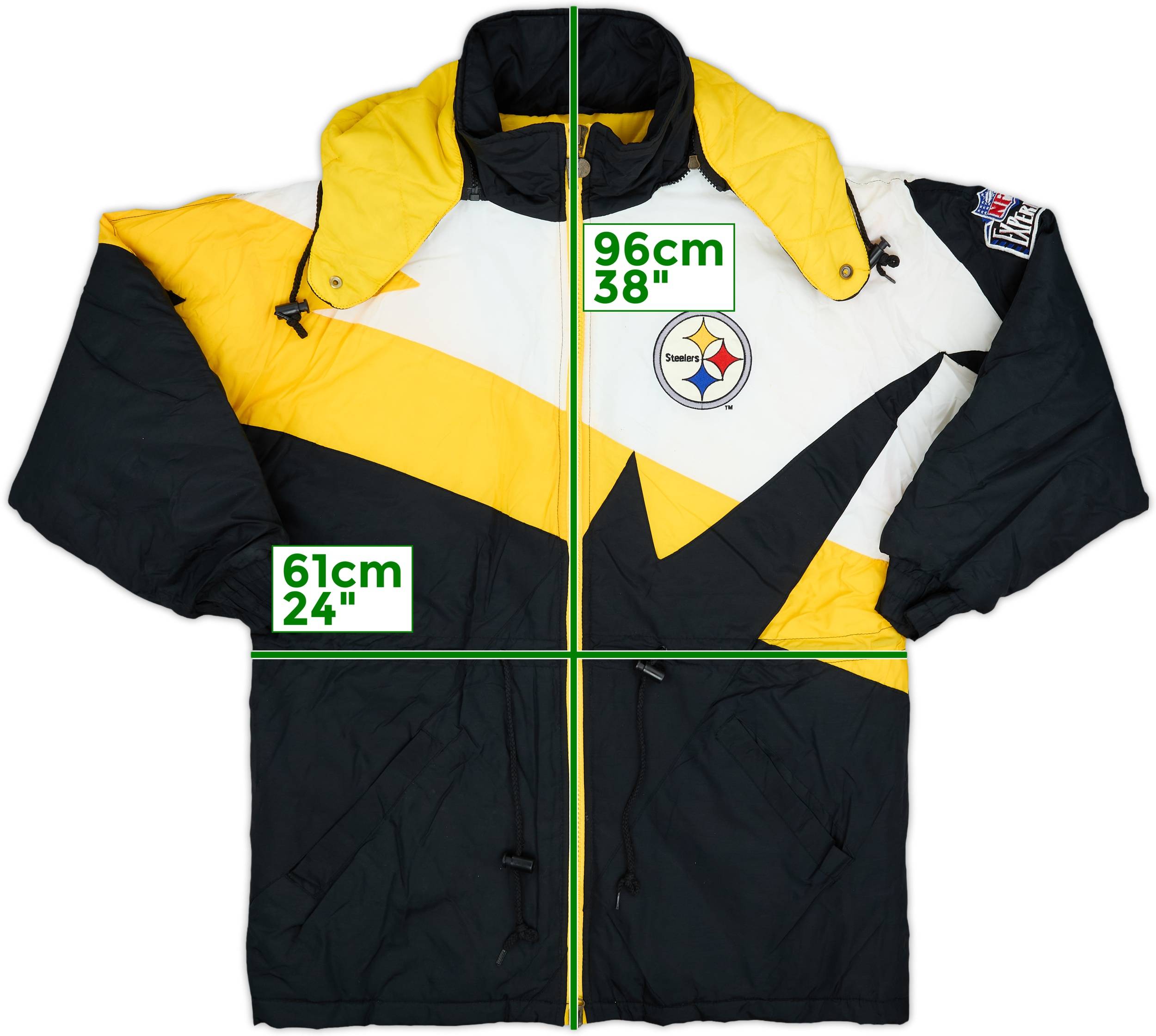 1990s Pittsburgh Steelers Pro Player Longline Rain Coat - 8/10 - (S)