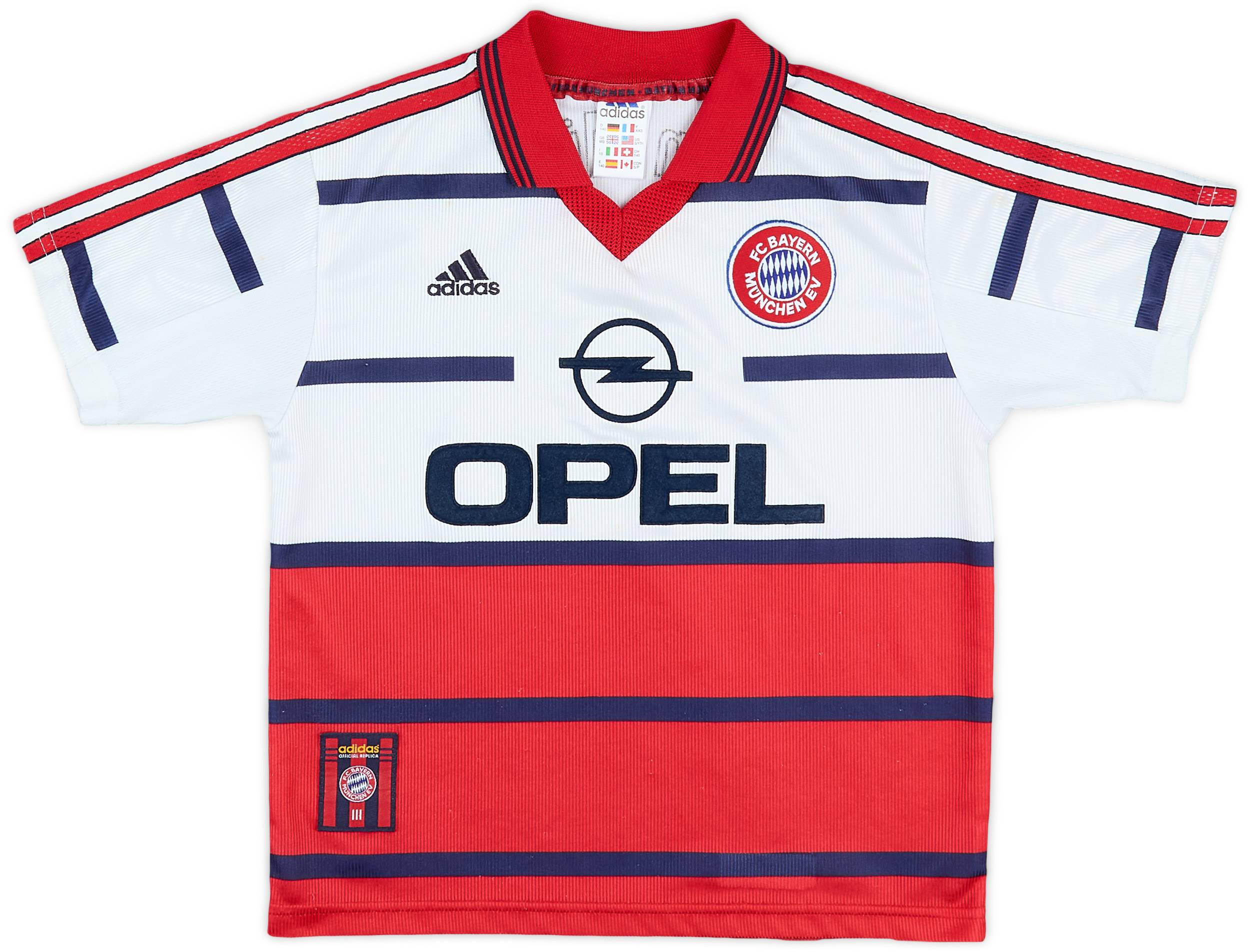 ZICKLER, 98-99 BAYERN MUNICH LS AWAY UCL MATCH UN WORN SHIRT