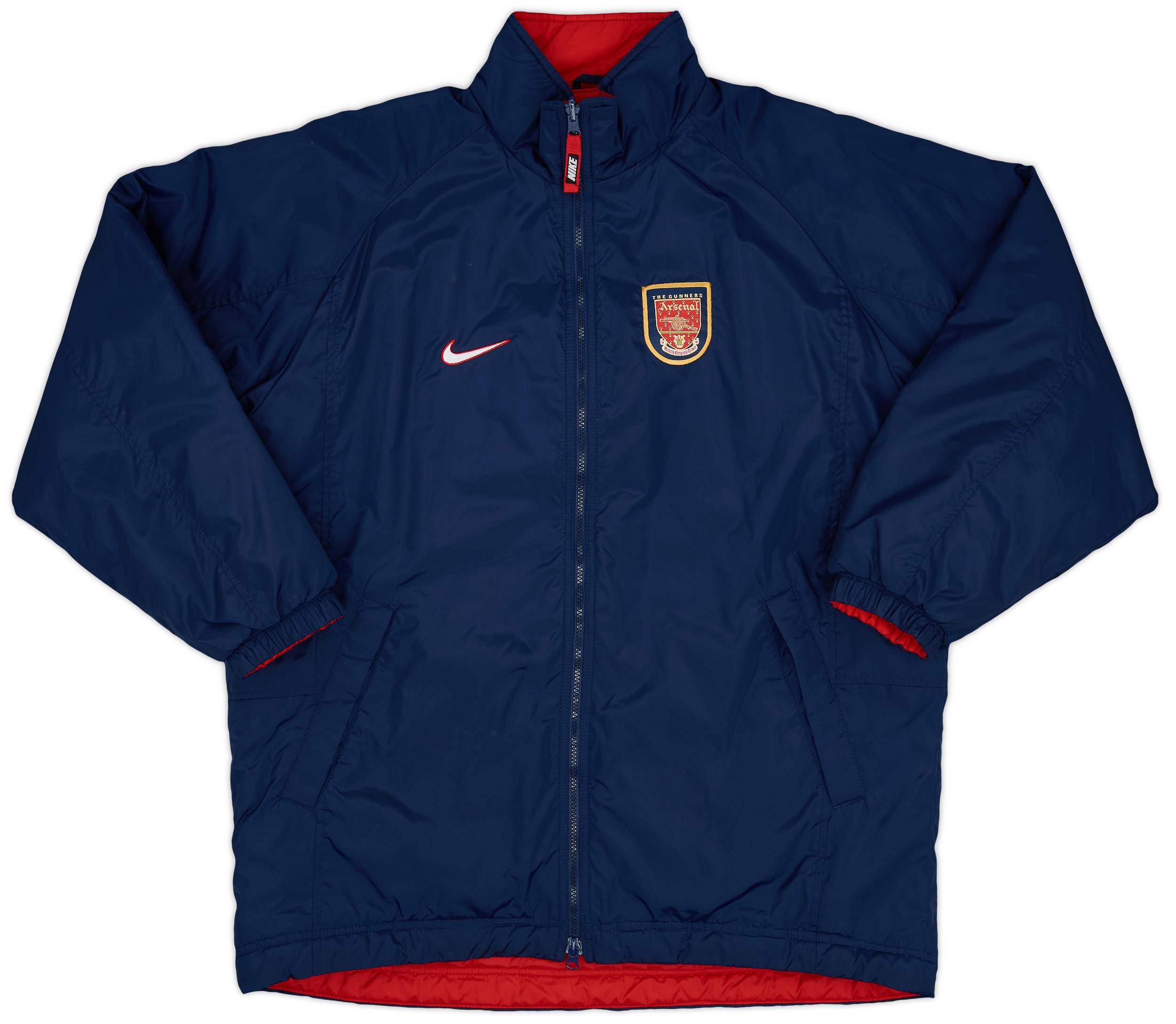1998-99 Arsenal Nike Reversible Padded Bench Coat - 8/10 - (XL)