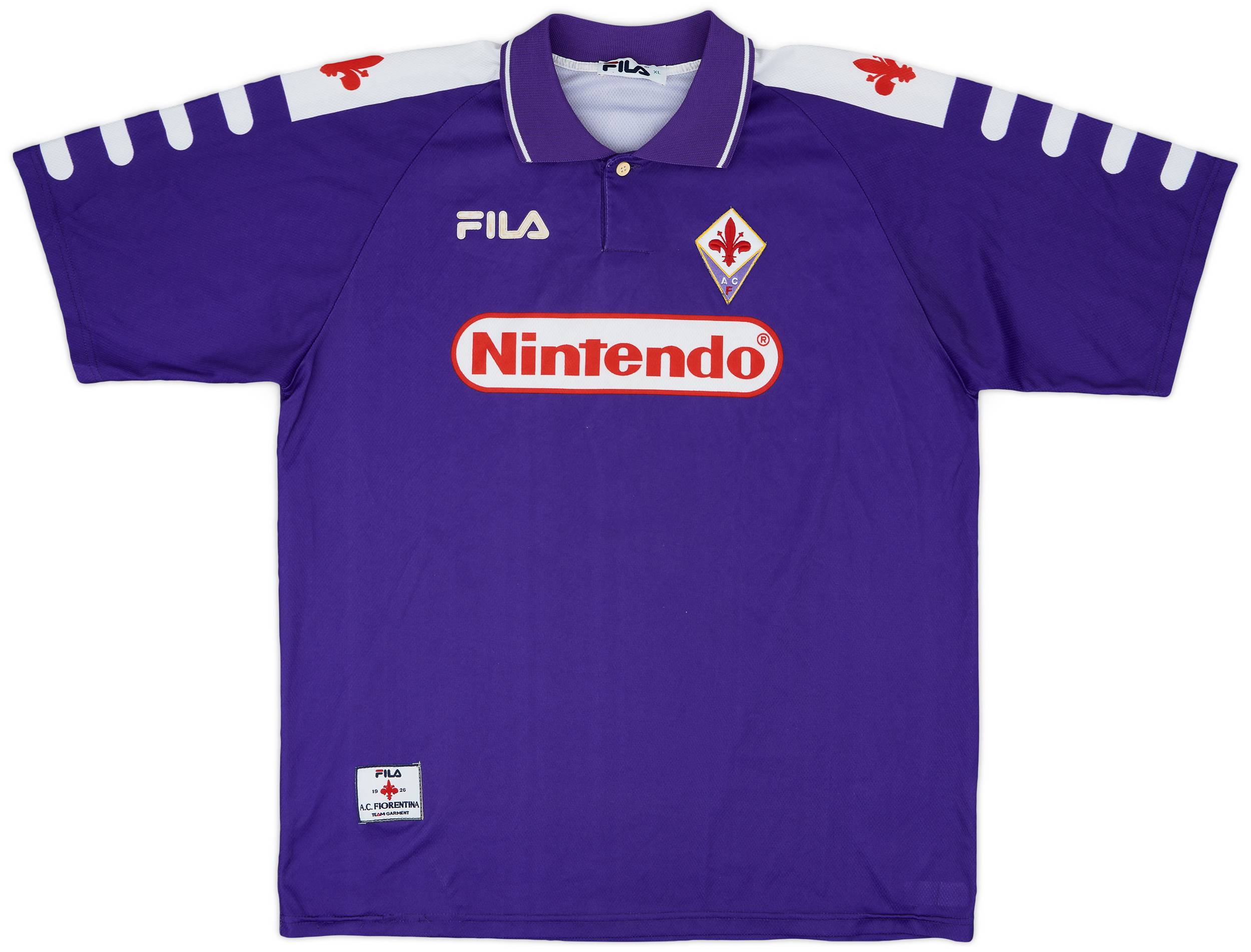 1999-00 Fiorentina Home Shirt Batistuta #9 - 9/10 - (XL)