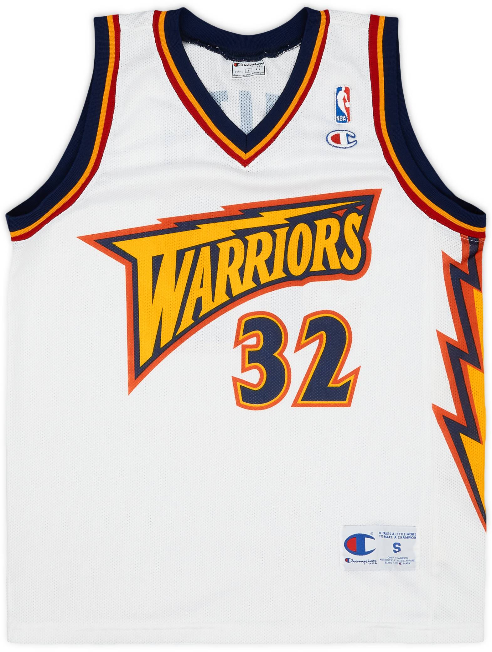 NBA Champion WARRIORS SMITH 32 ジャージ L 1997-98 Golden State Warriors Smith #32 Champion Home Jersey
