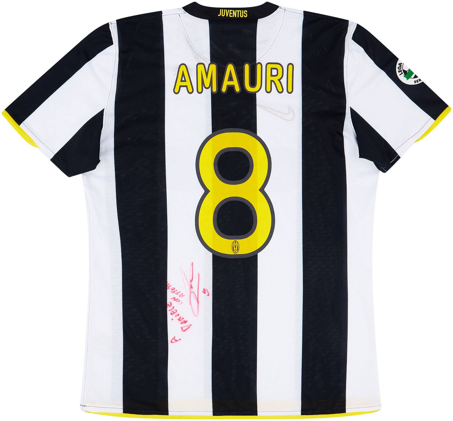 2008-09 Juventus Match Issue Signed Home Shirt Amauri #8