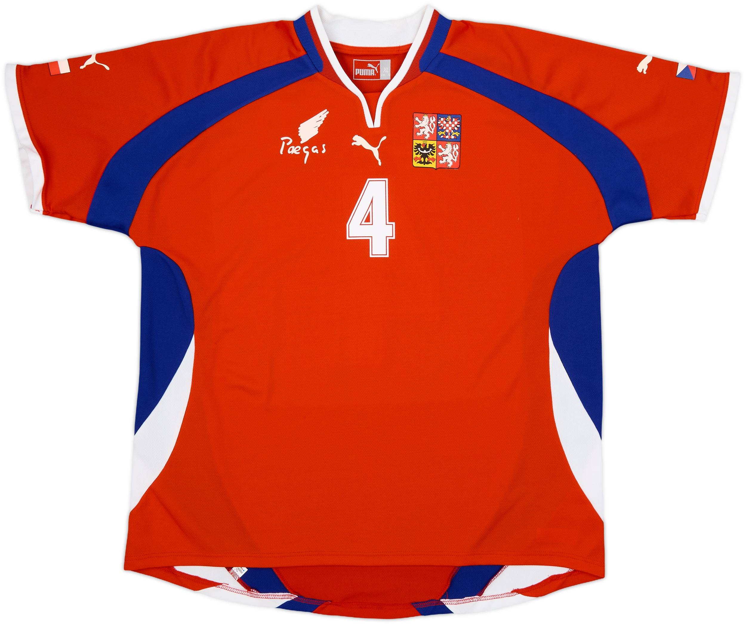 2000-02 Czech Republic Basic Home Shirt Nedved #4