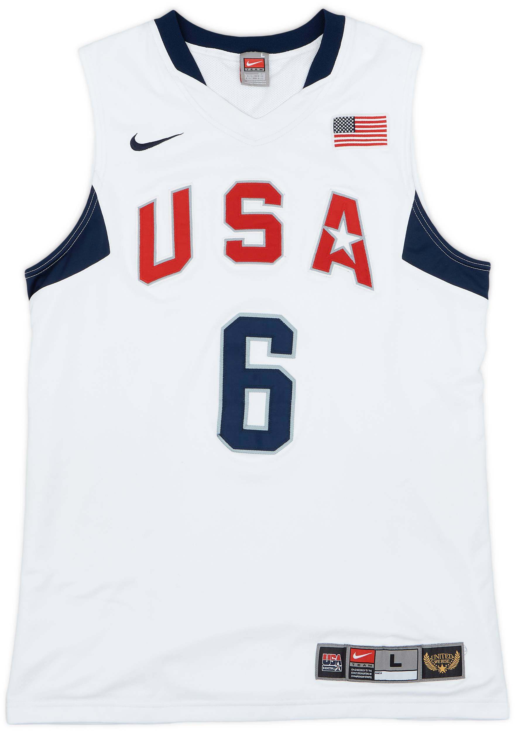 Nike USA James 6 ユニフォーム 2008 USA James #6 Nike Authentic Home Jersey - 7/10 - (L)