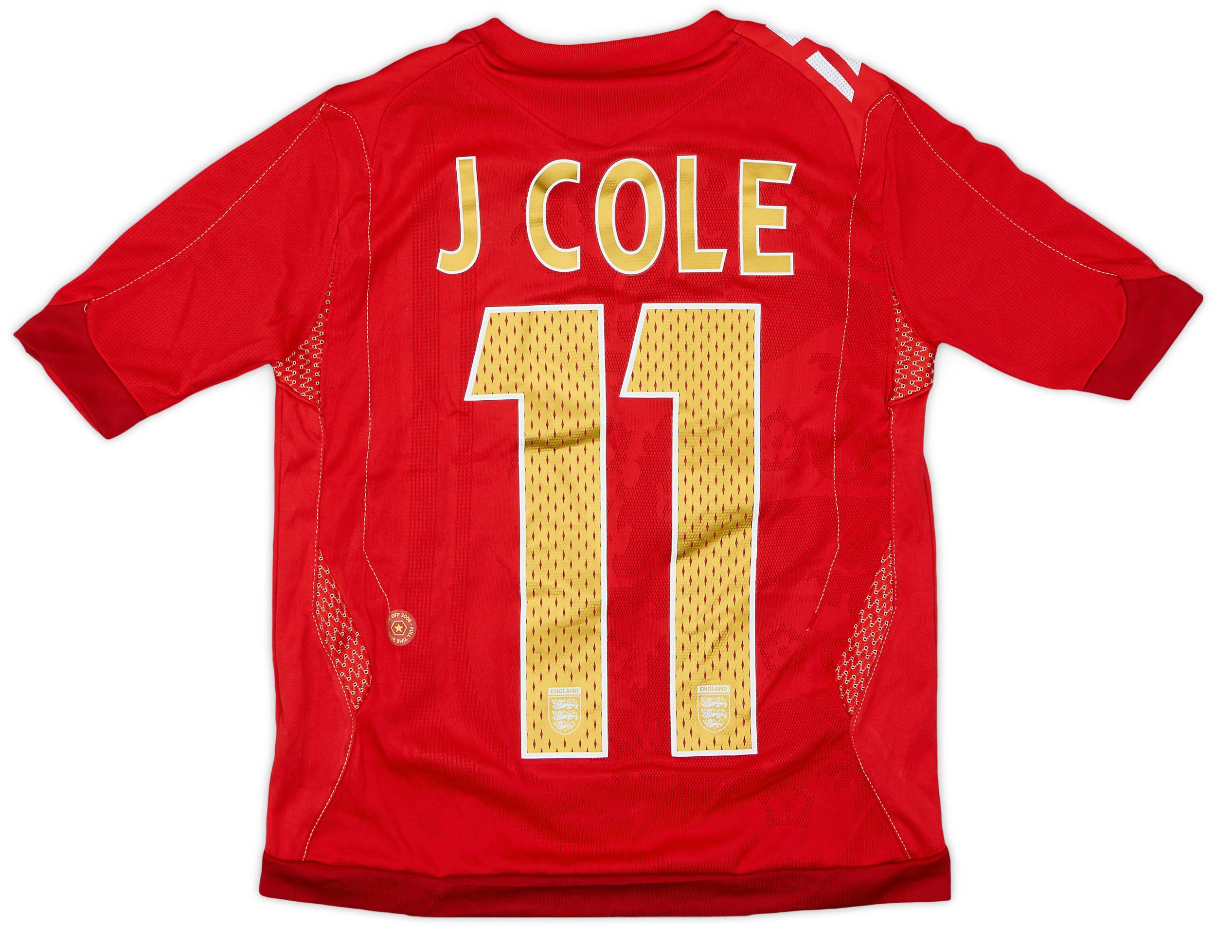 2006-08 England Away Shirt J.Cole #11 - 8/10 - (6-7 Years)