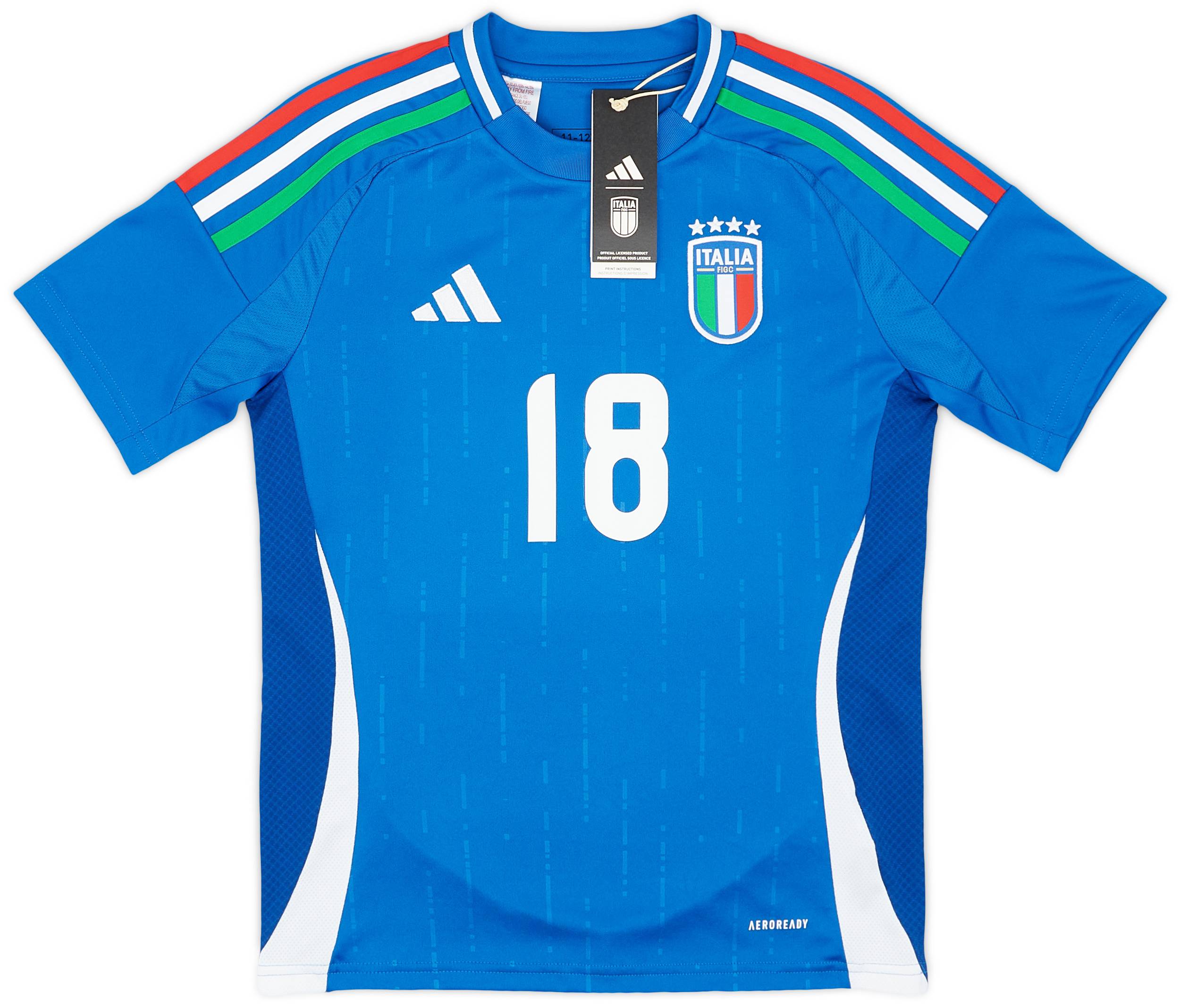 格安販売中 Home Italy 2024-25 Shirt (KIDS) #18 Barella ウェア