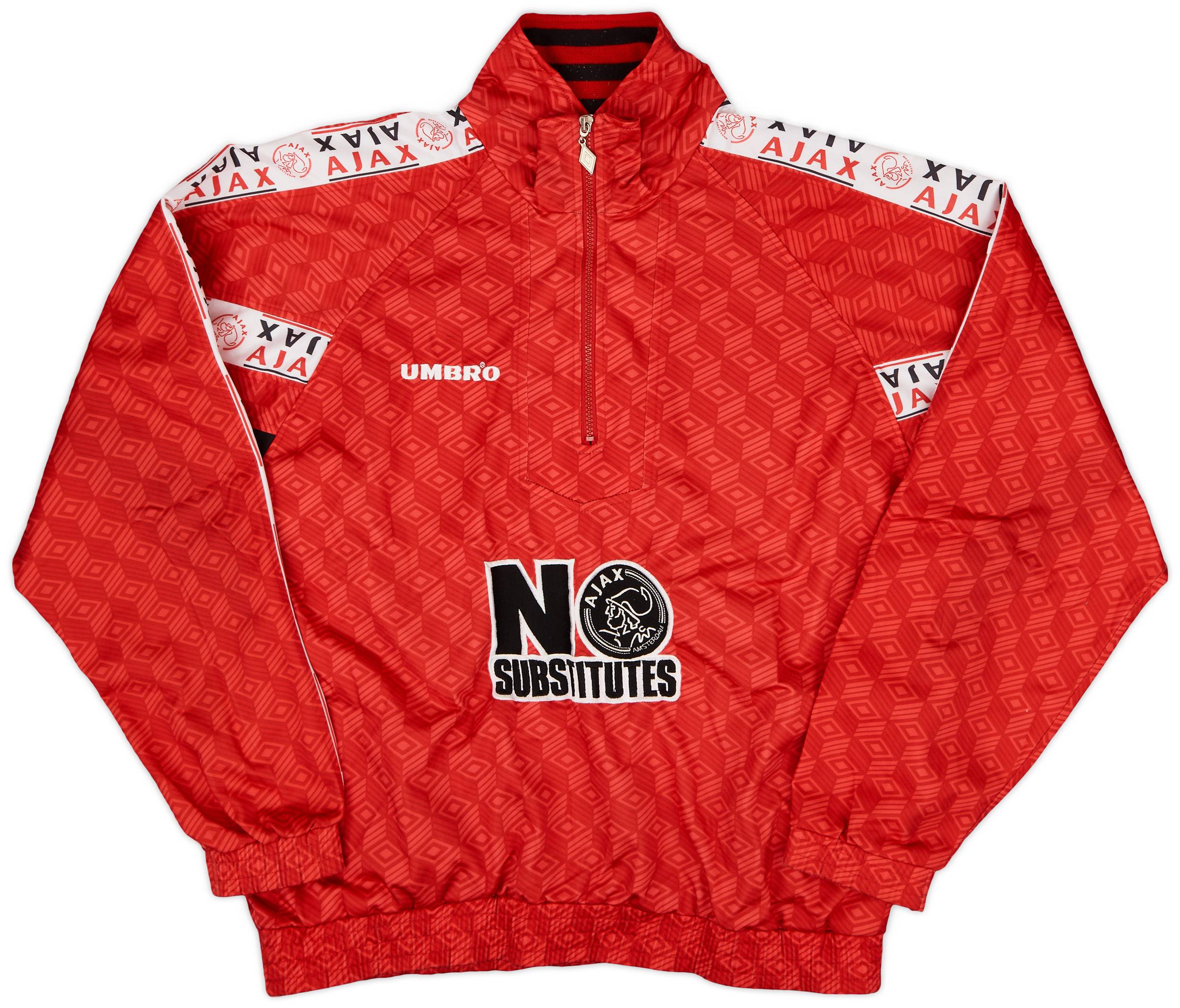 1996-97 Ajax Umbro 1/2 Zip Track Jacket - 8/10 - (XL)